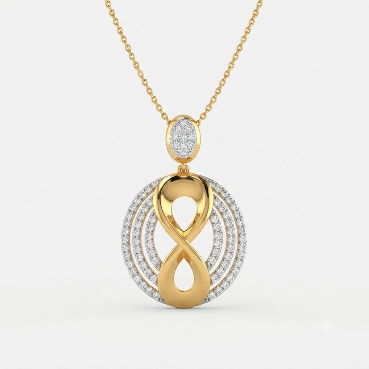 Endless Concentric Diamond Pendant