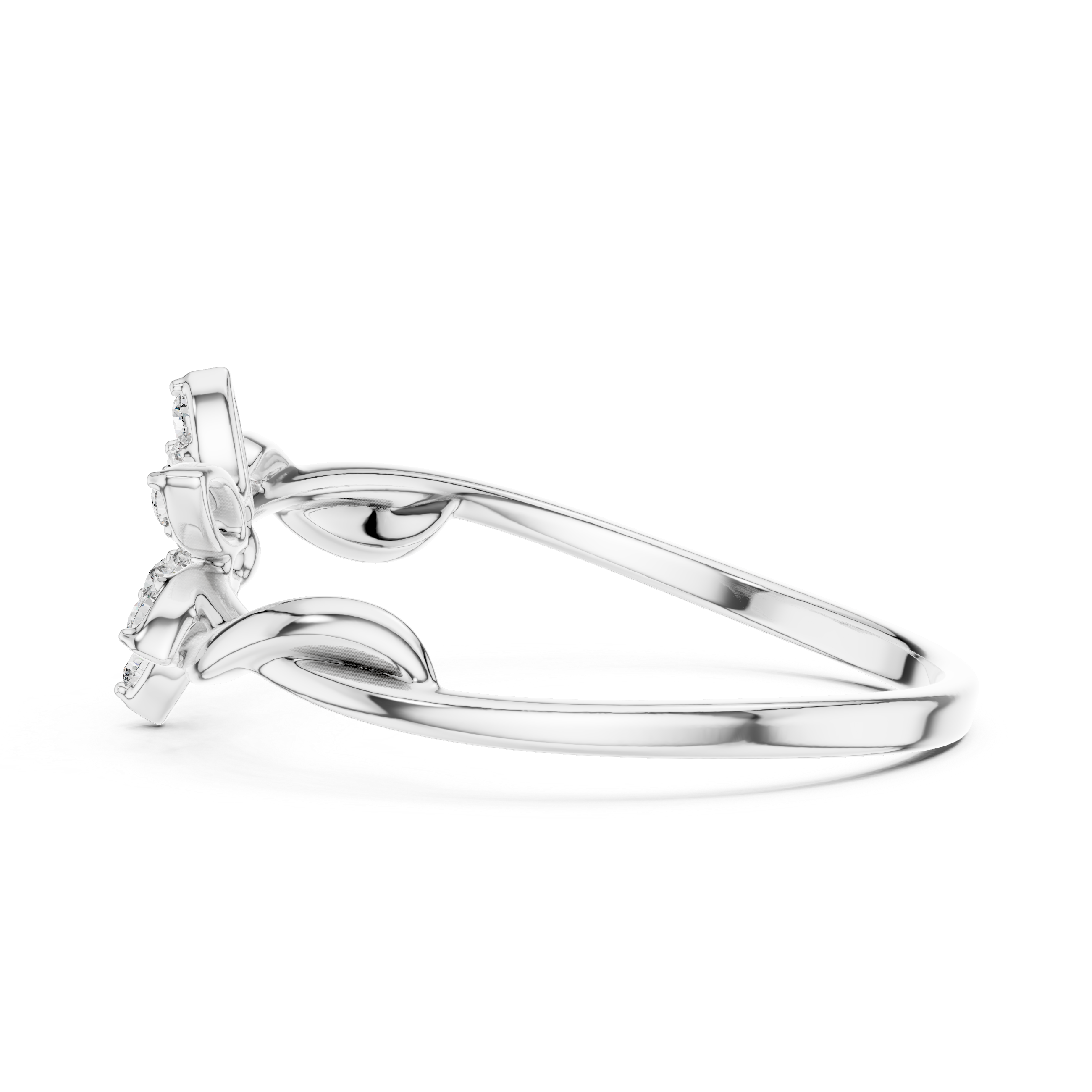 Single Flower Twisted Ring