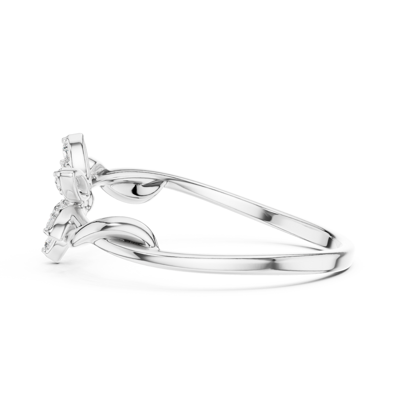 Single Flower Twisted Ring