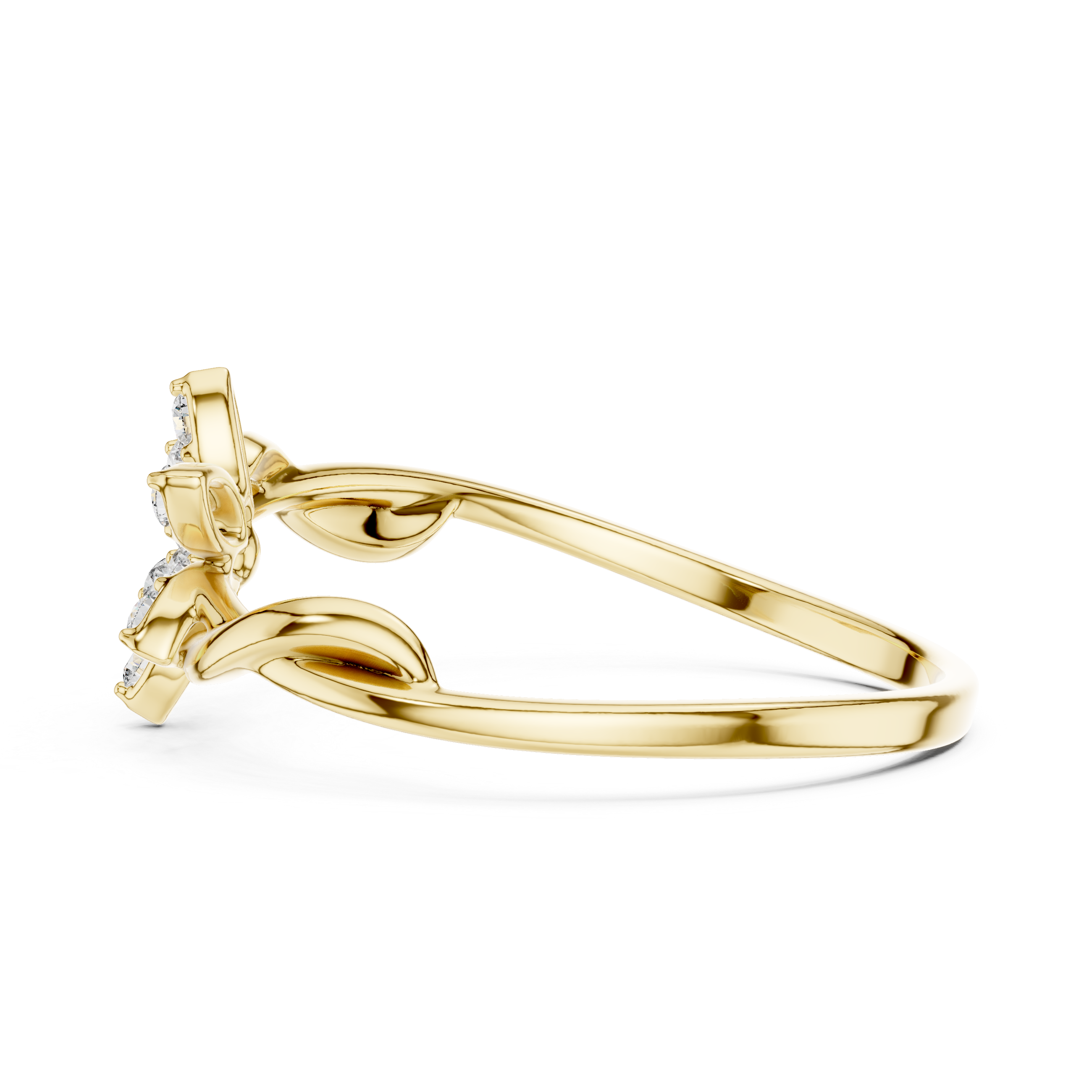 Single Flower Twisted Ring