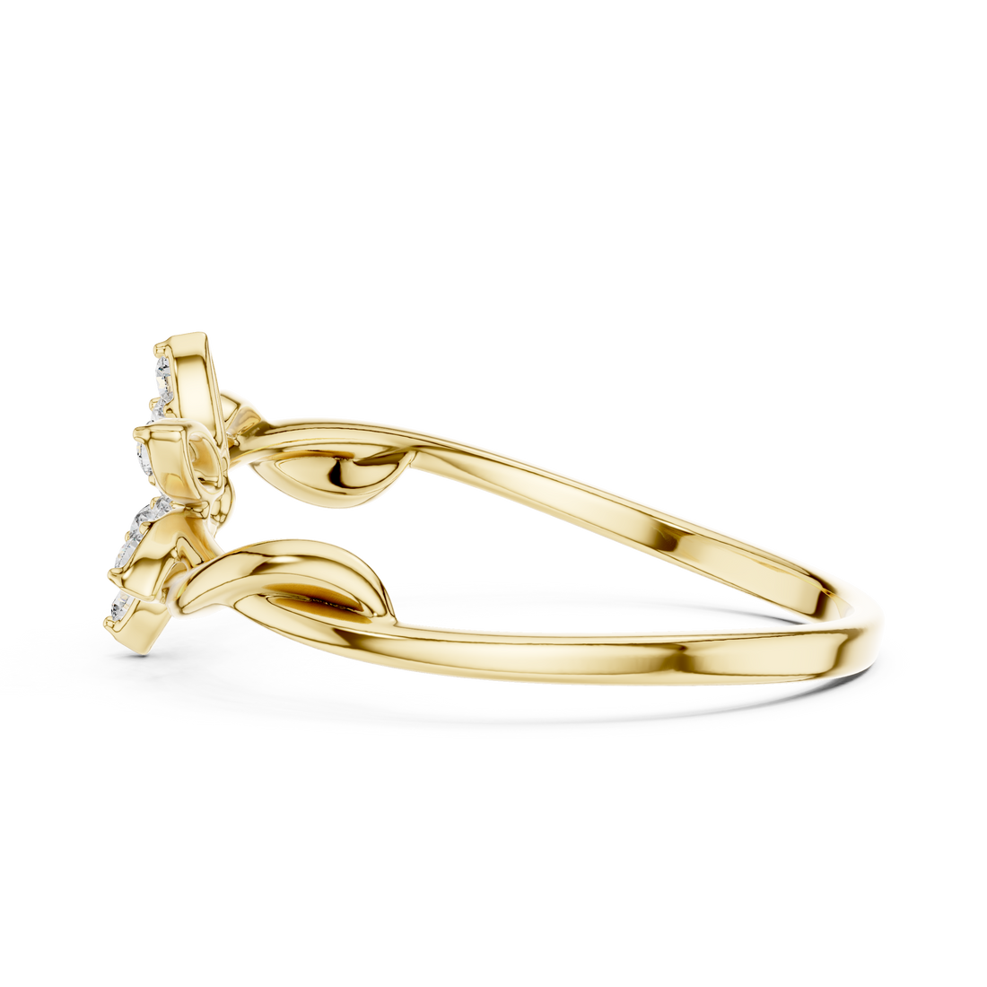 Single Flower Twisted Ring