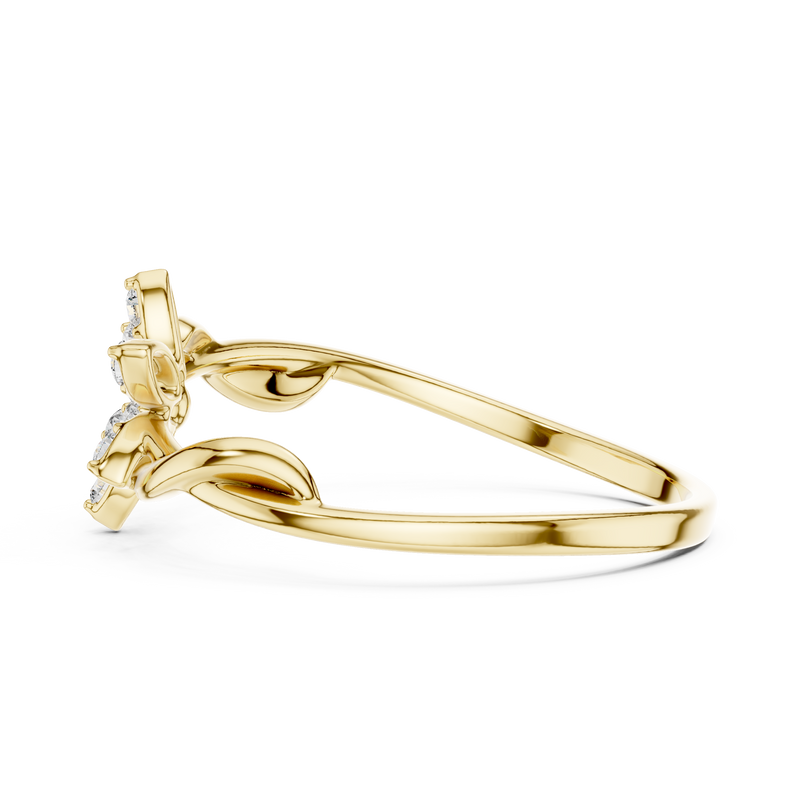 Single Flower Twisted Ring