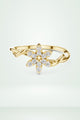 Single Flower Twisted Ring