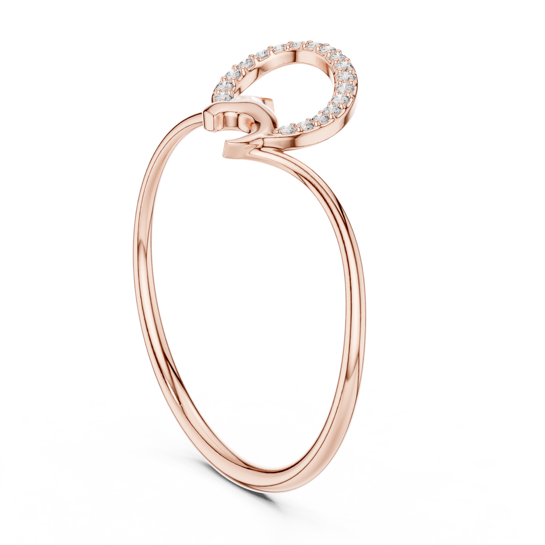 Golden Leaf Twist Diamond Ring