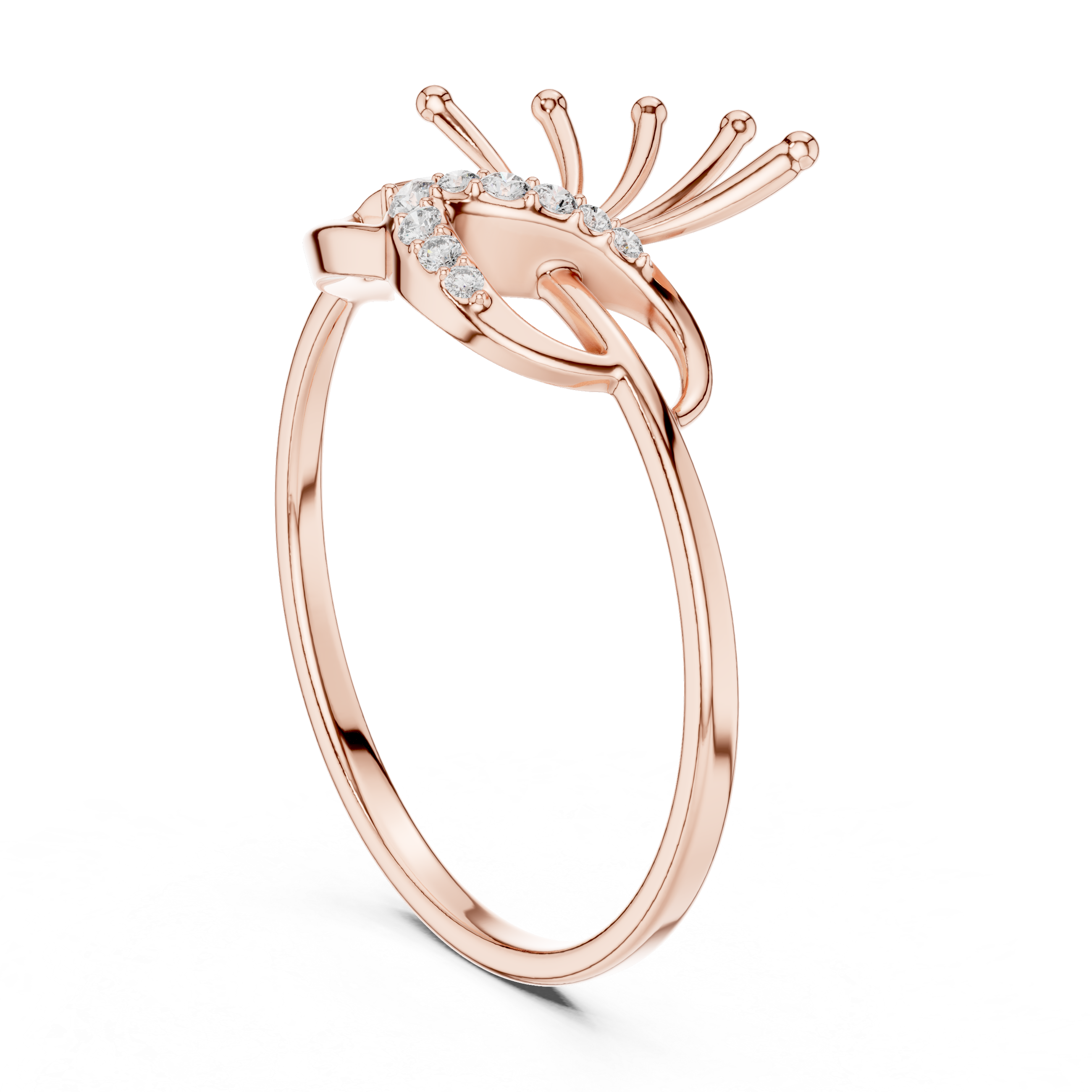 The Peacock Plume Diamond Ring