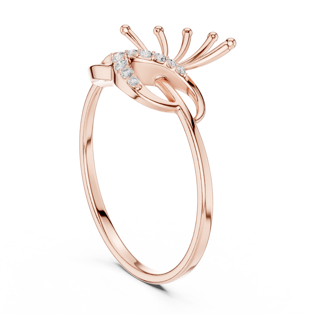 The Peacock Plume Diamond Ring