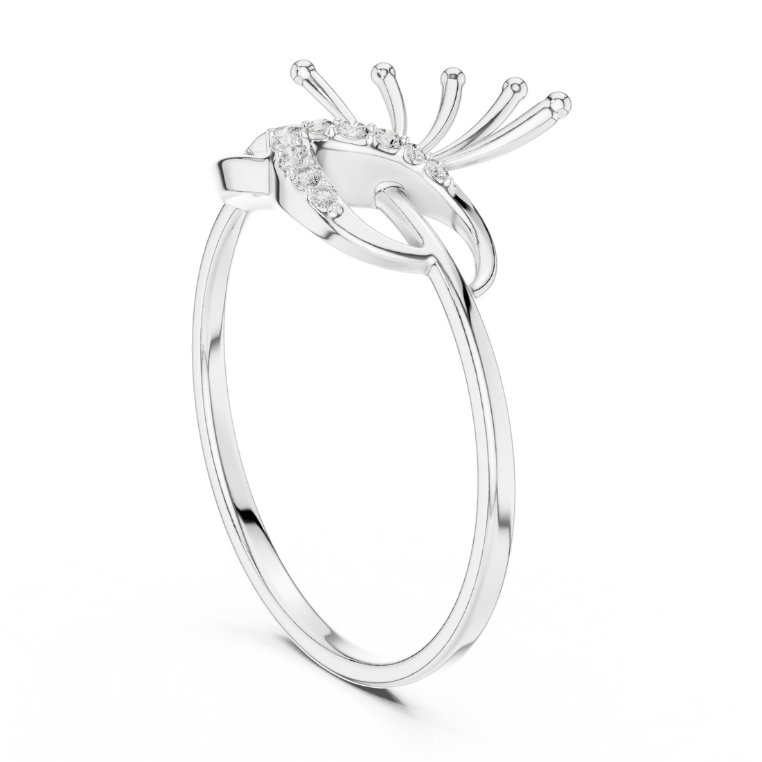 The Peacock Plume Diamond Ring