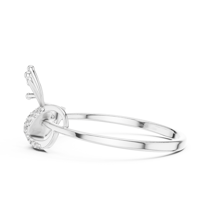 The Peacock Plume Diamond Ring