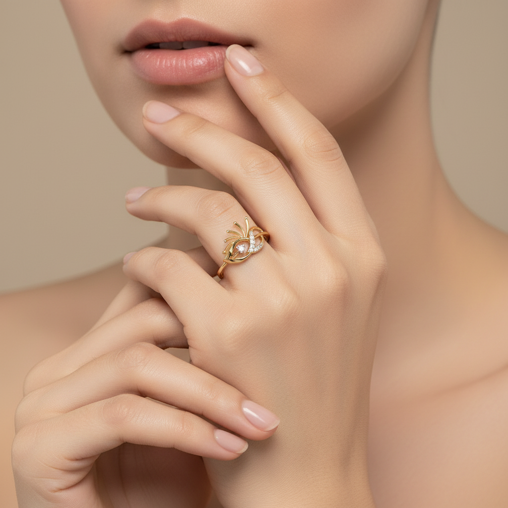 The Peacock Plume Diamond Ring