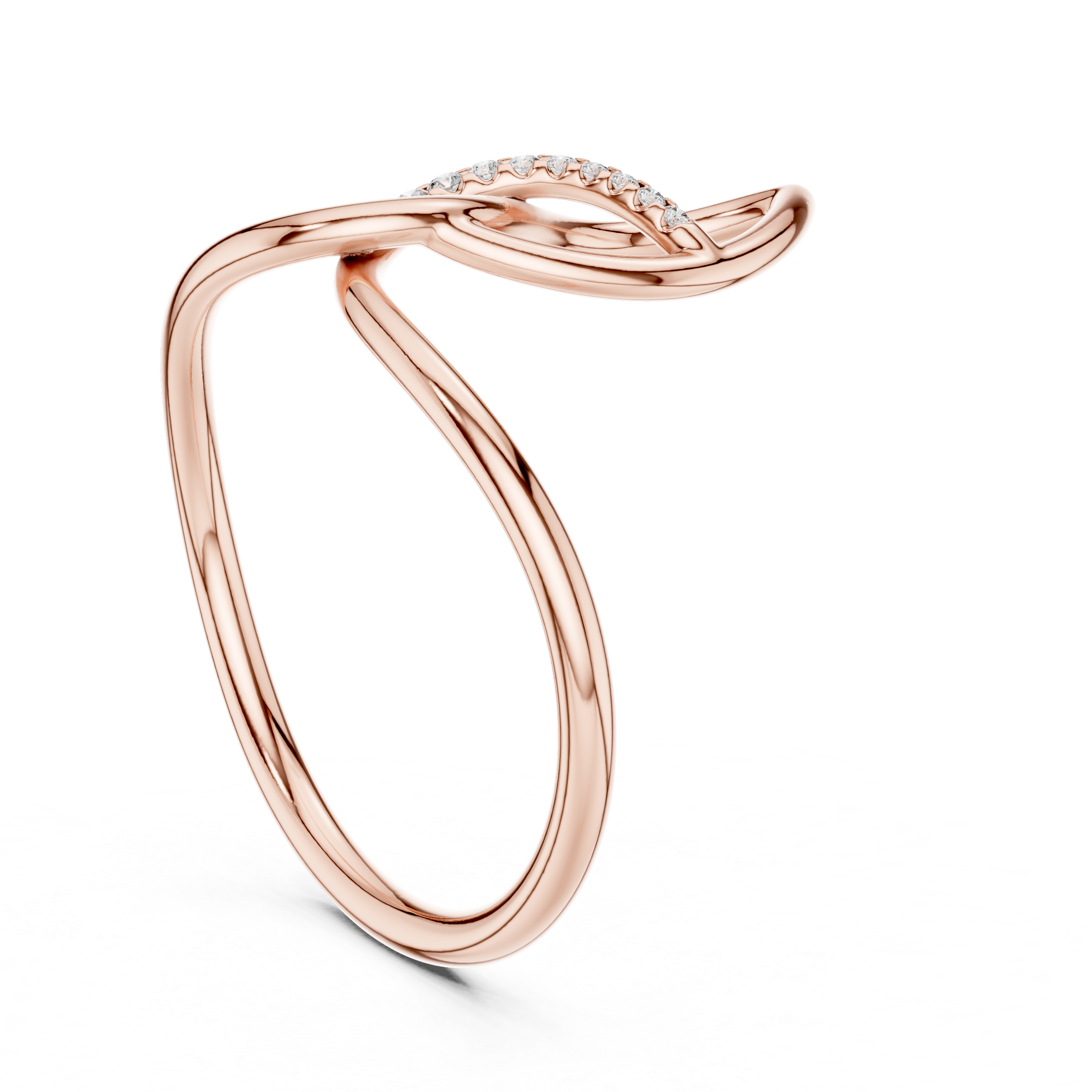 Diamond Entwined Knot Ring