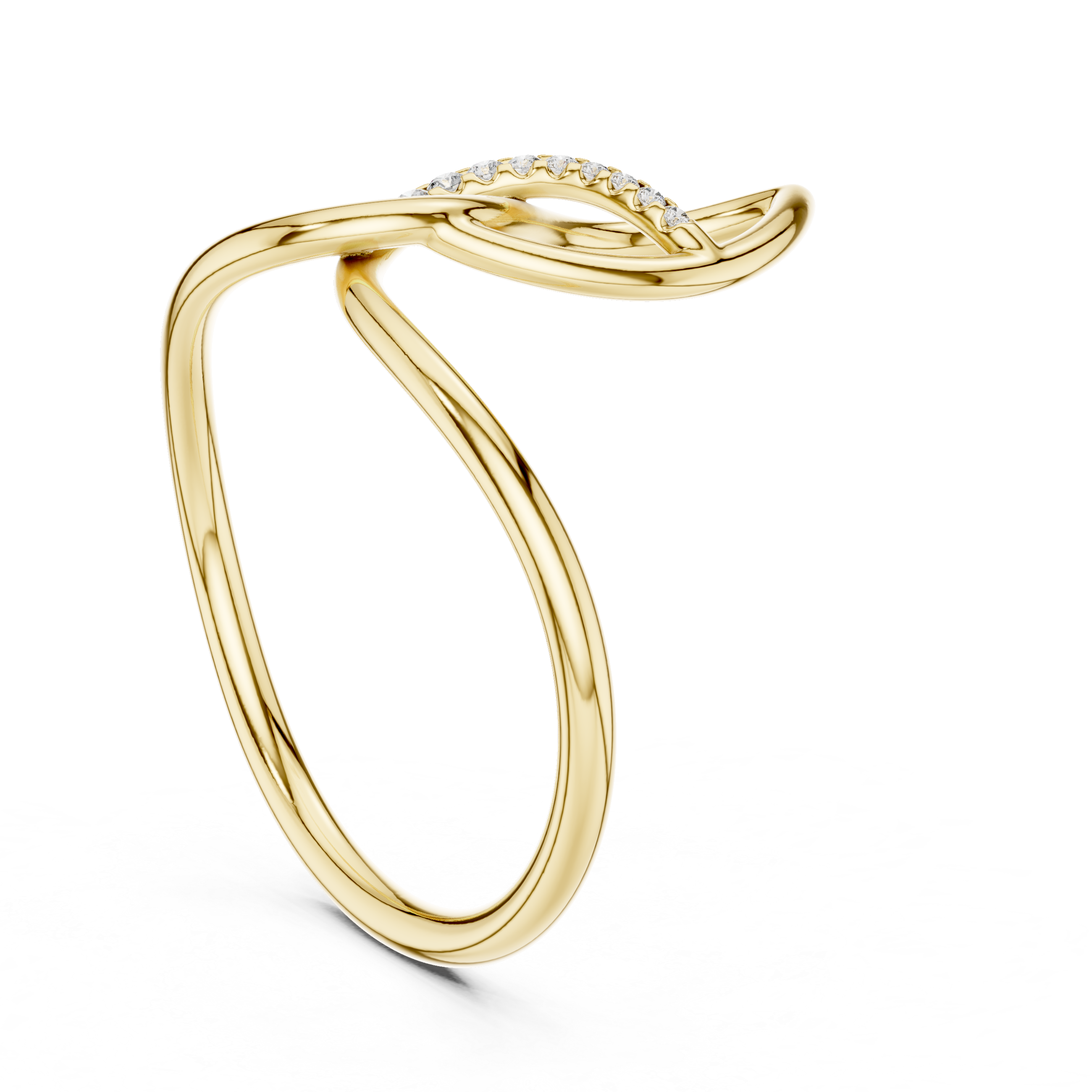 Diamond Entwined Knot Ring