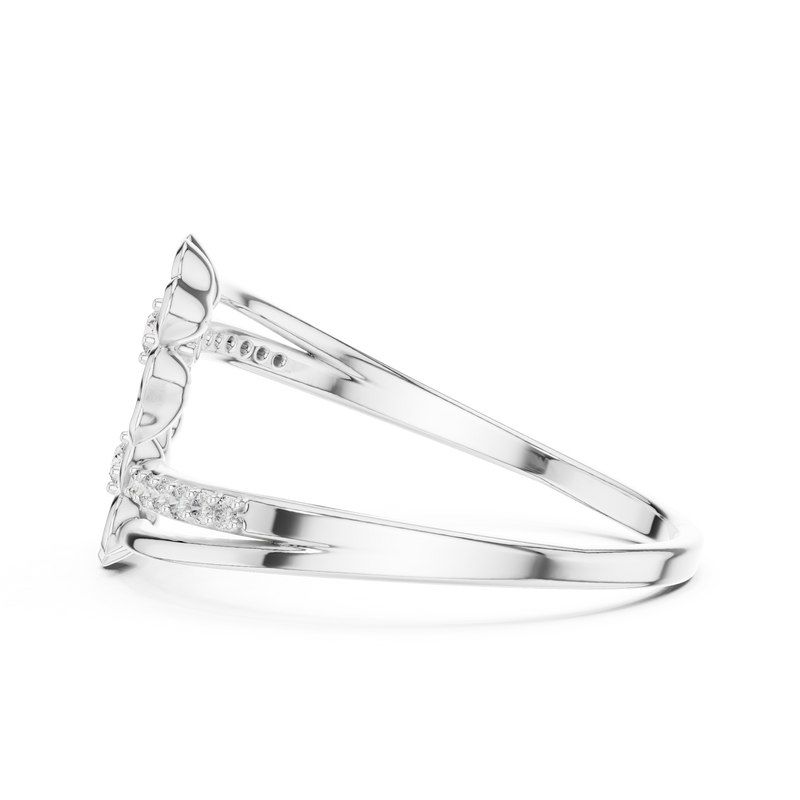 Diamond Floral Wrap Ring