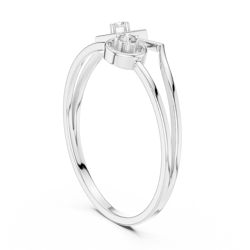 Open V-Shape with Square & Circle Accents
