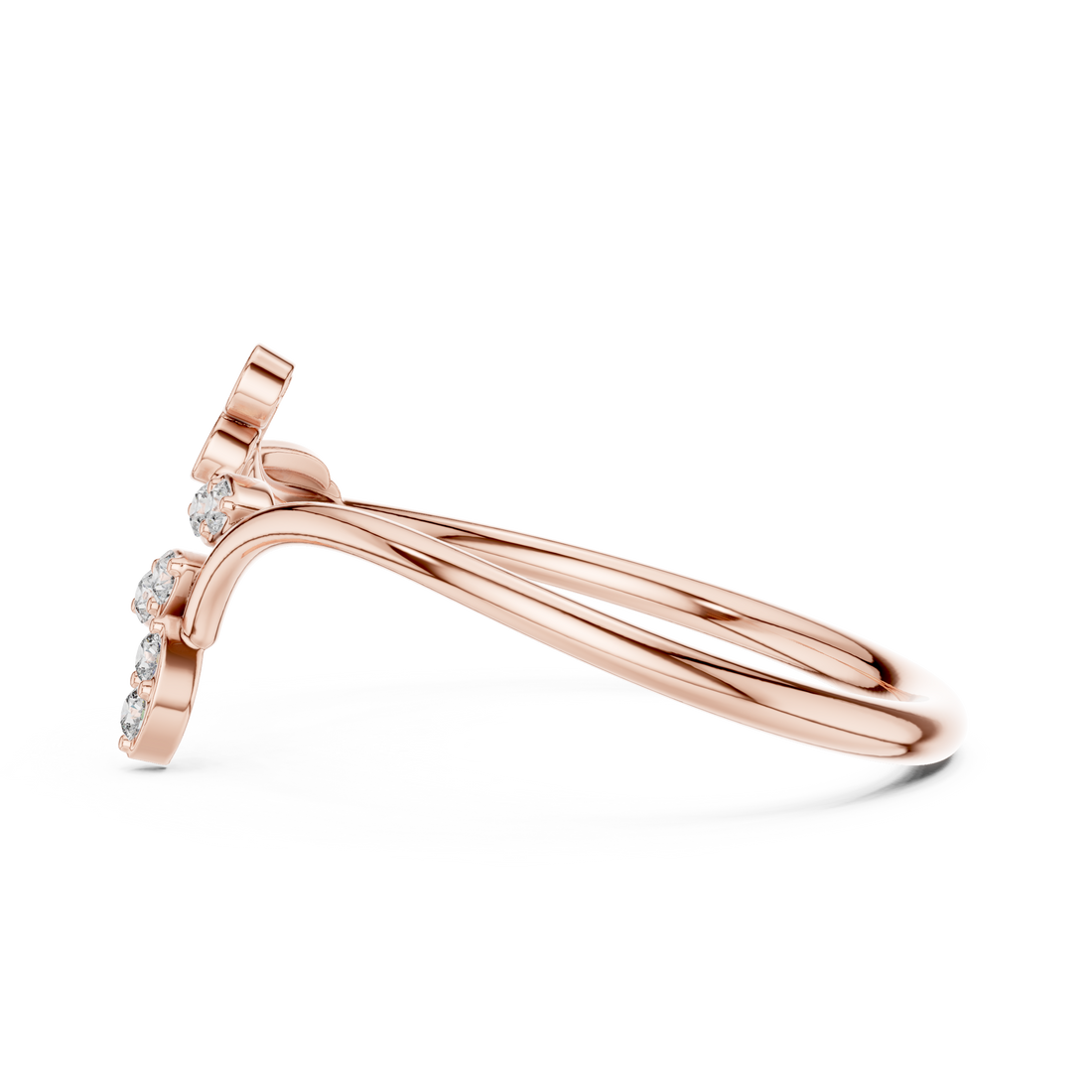 Floral Dual Cluster Ring