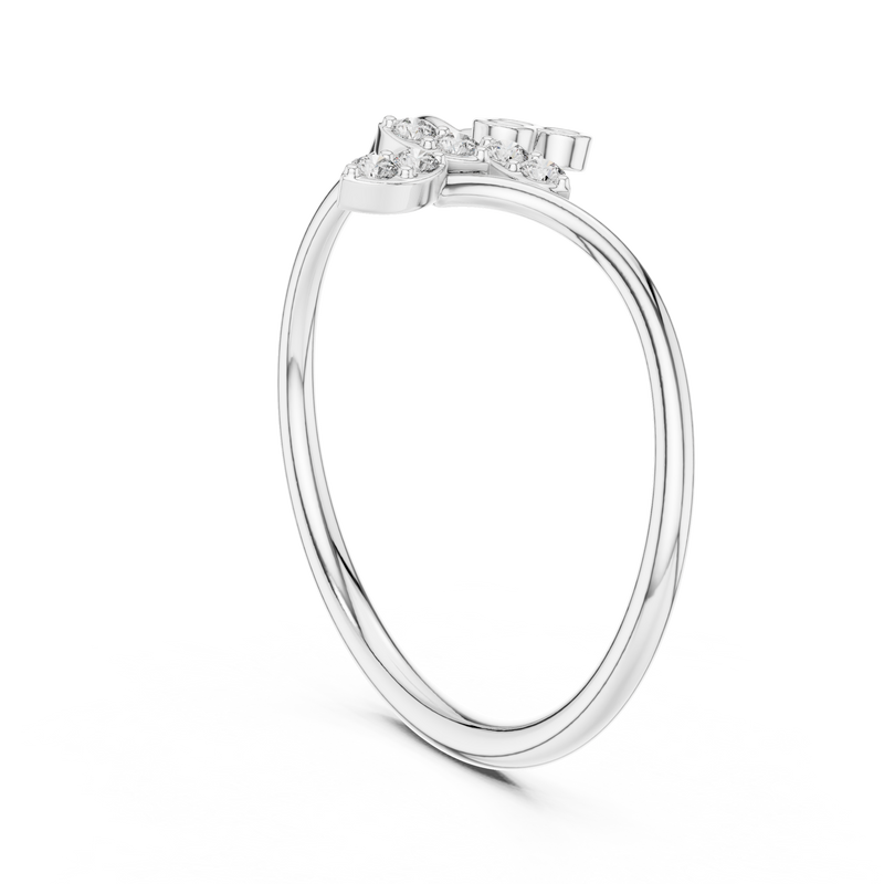 Floral Dual Cluster Ring