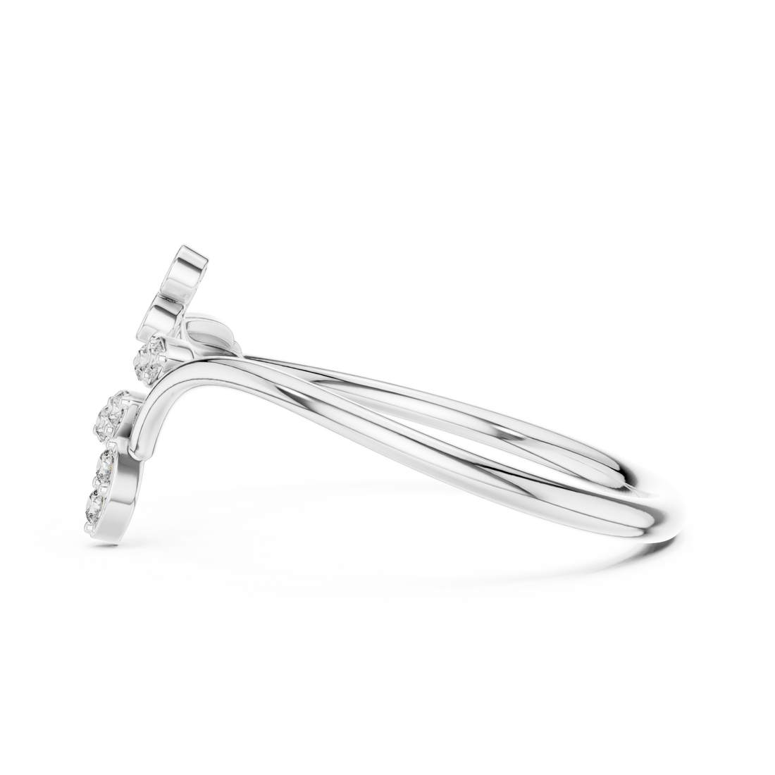 Floral Dual Cluster Ring