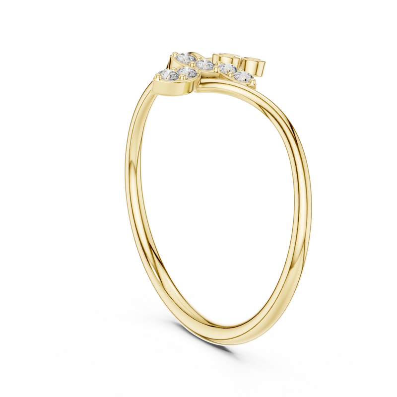 Floral Dual Cluster Ring