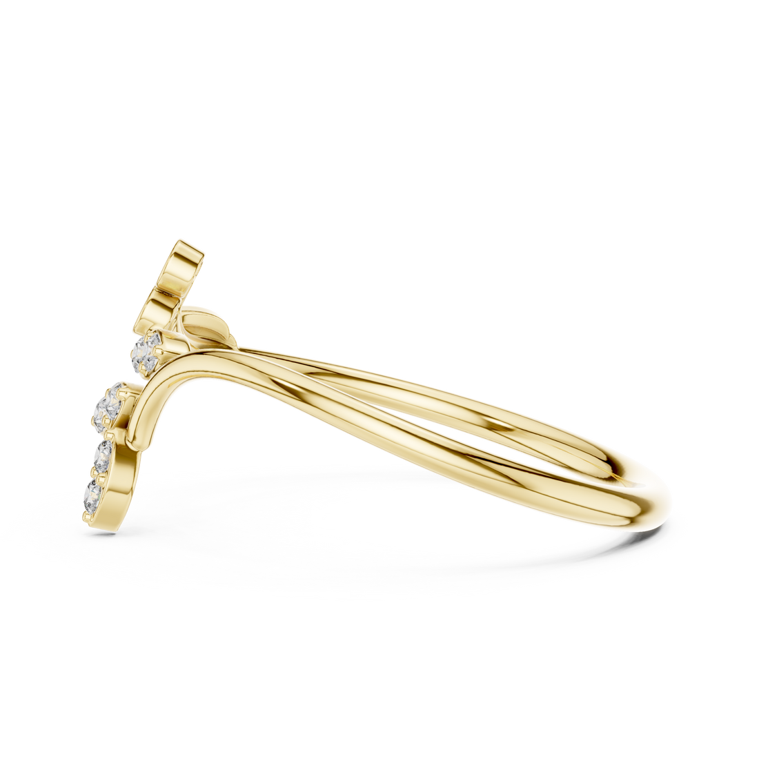 Floral Dual Cluster Ring