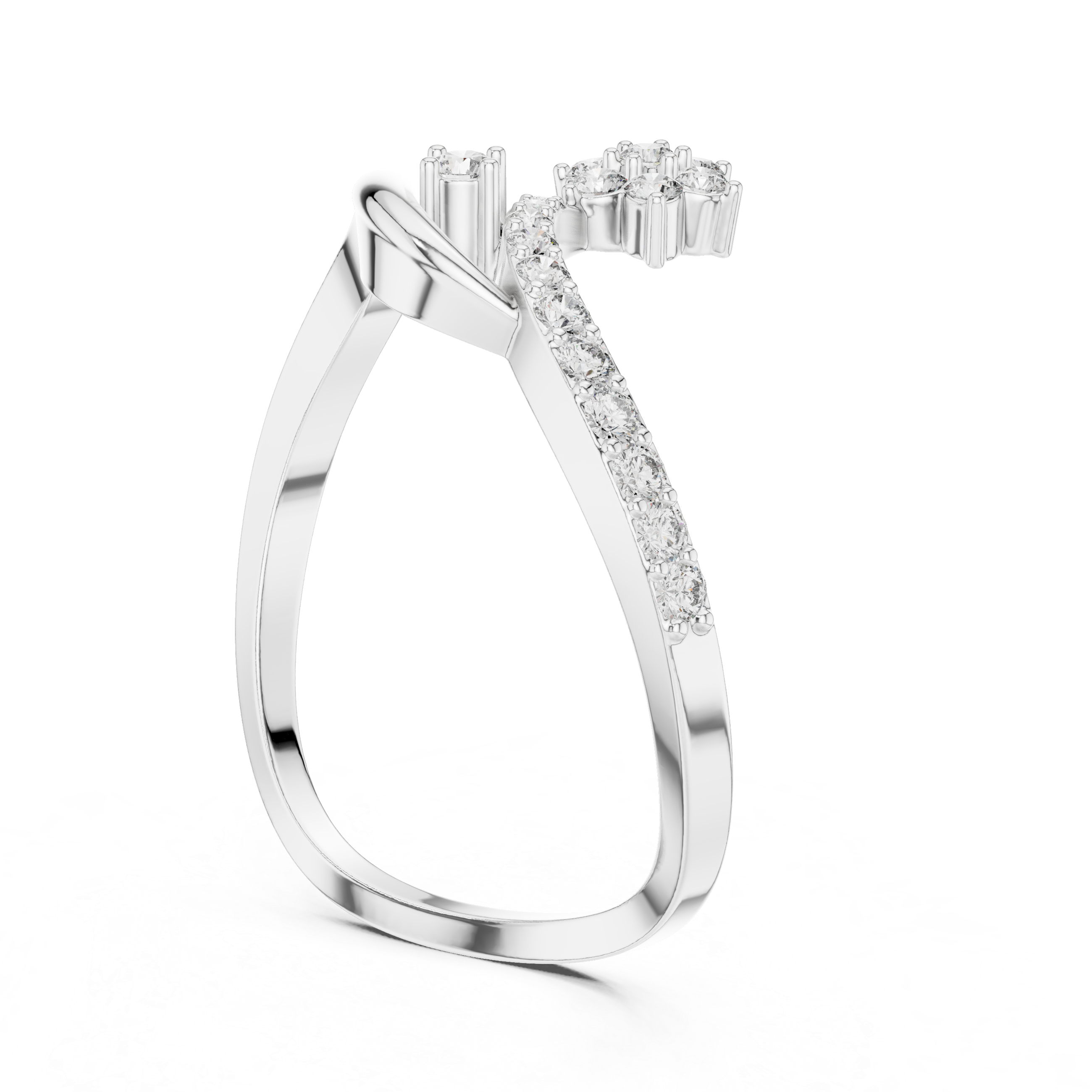 Star Curved Diamond Ring