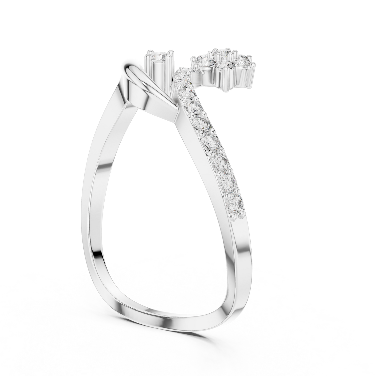 Star Curved Diamond Ring