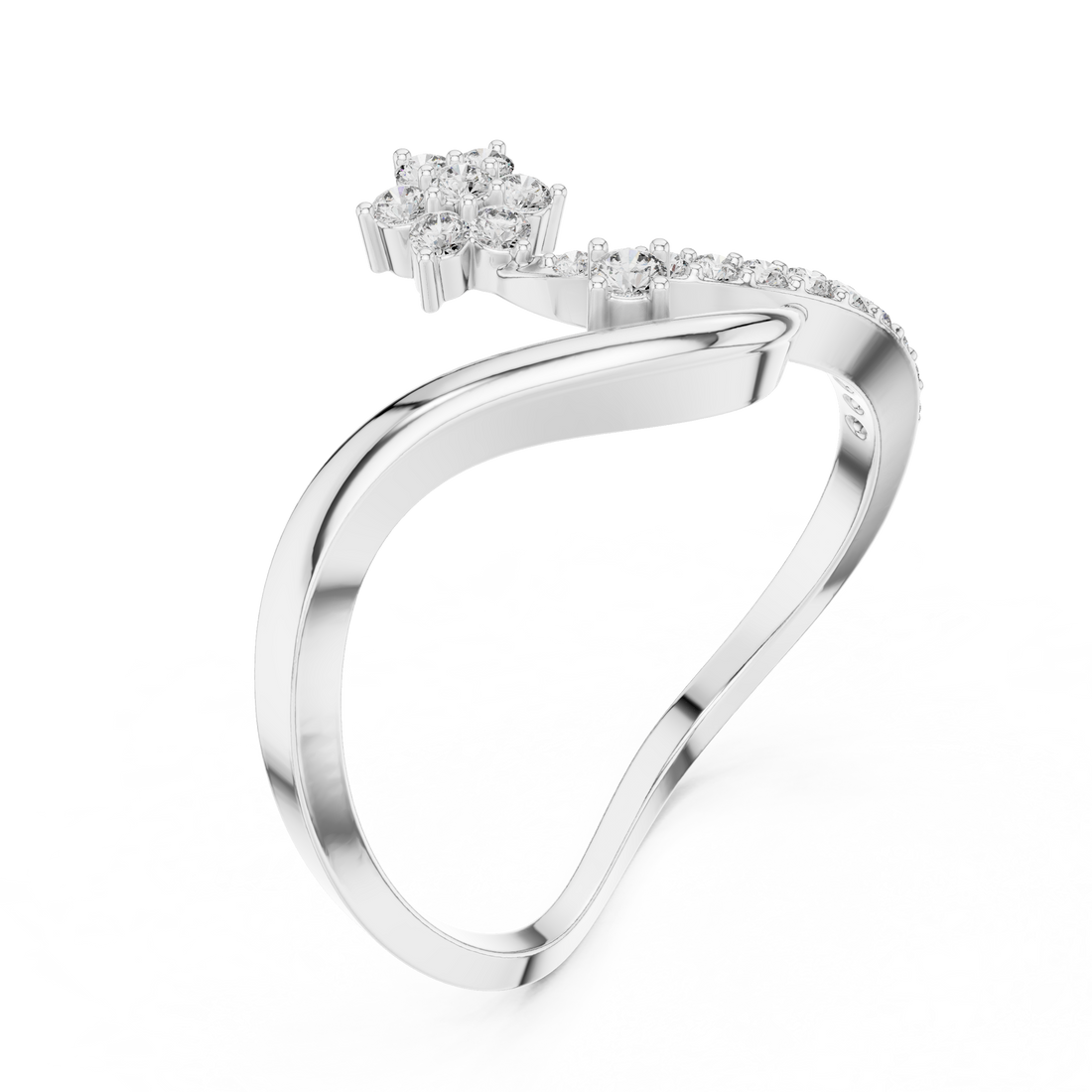 Star Curved Diamond Ring