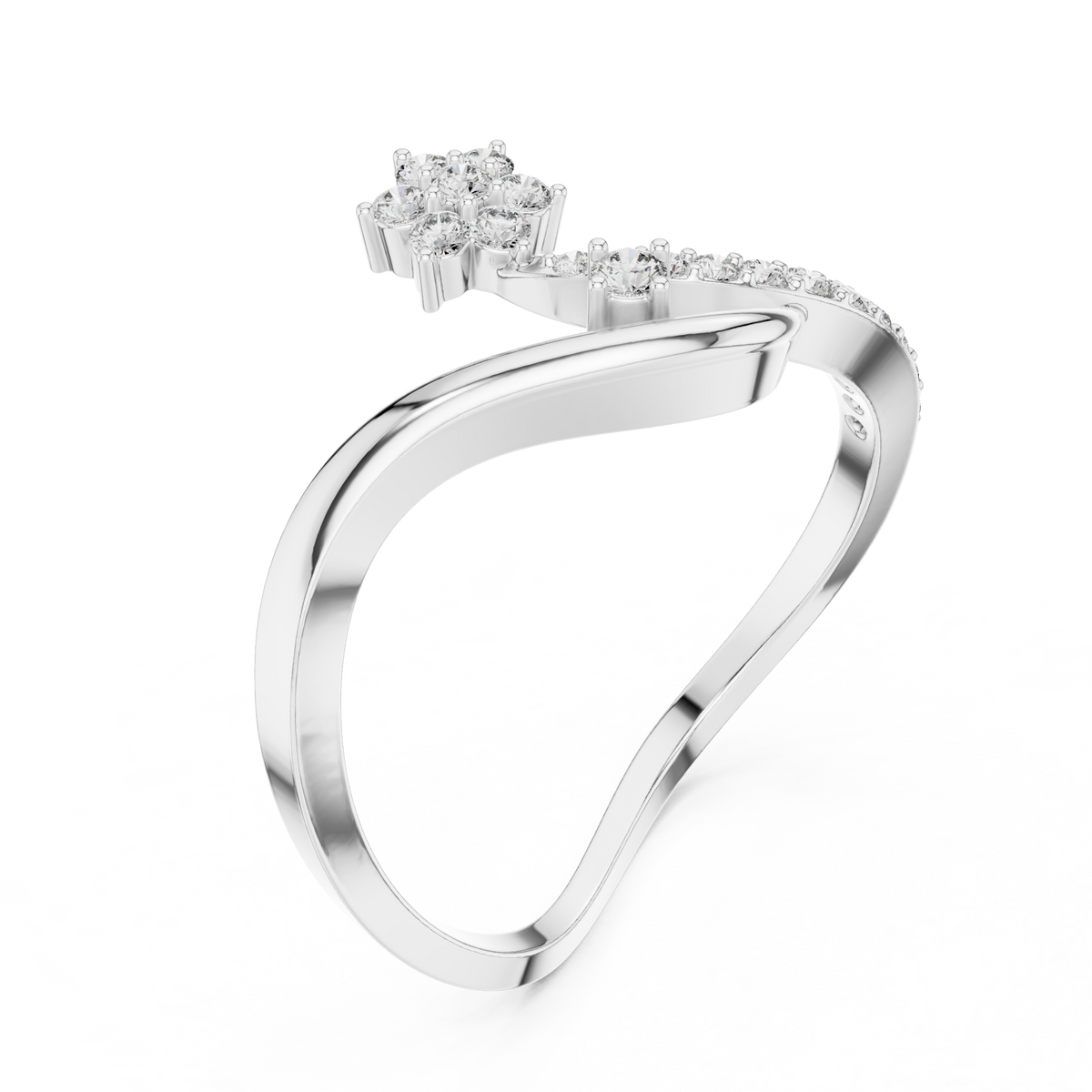 Star Curved Diamond Ring