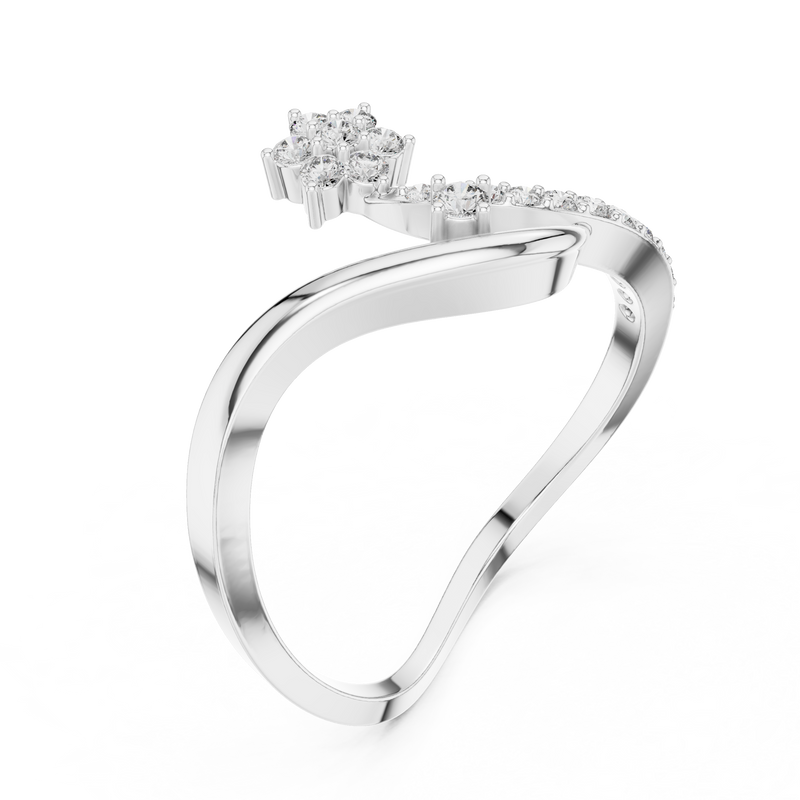 Star Curved Diamond Ring