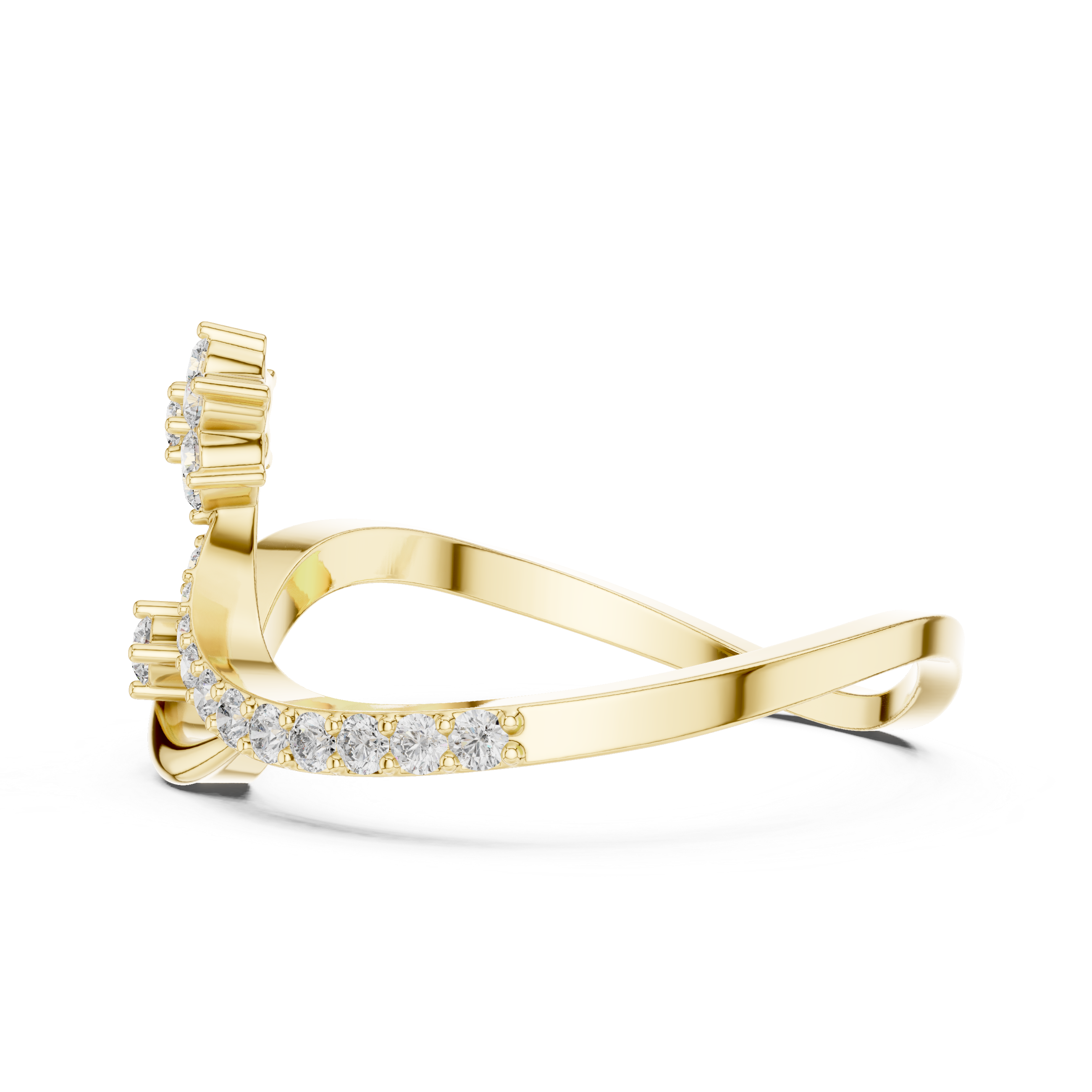 Star Curved Diamond Ring