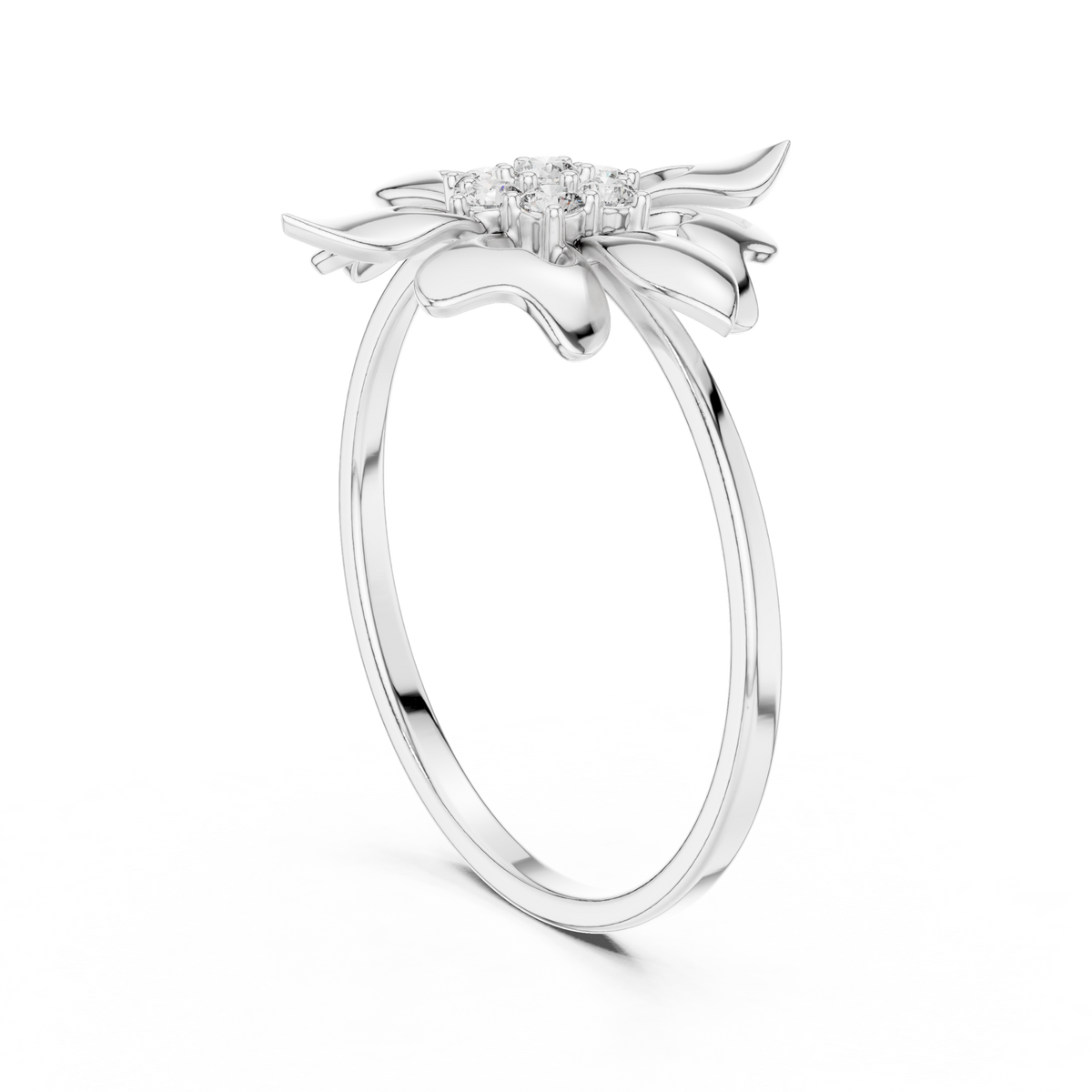 Floral Cluster Diamond Ring
