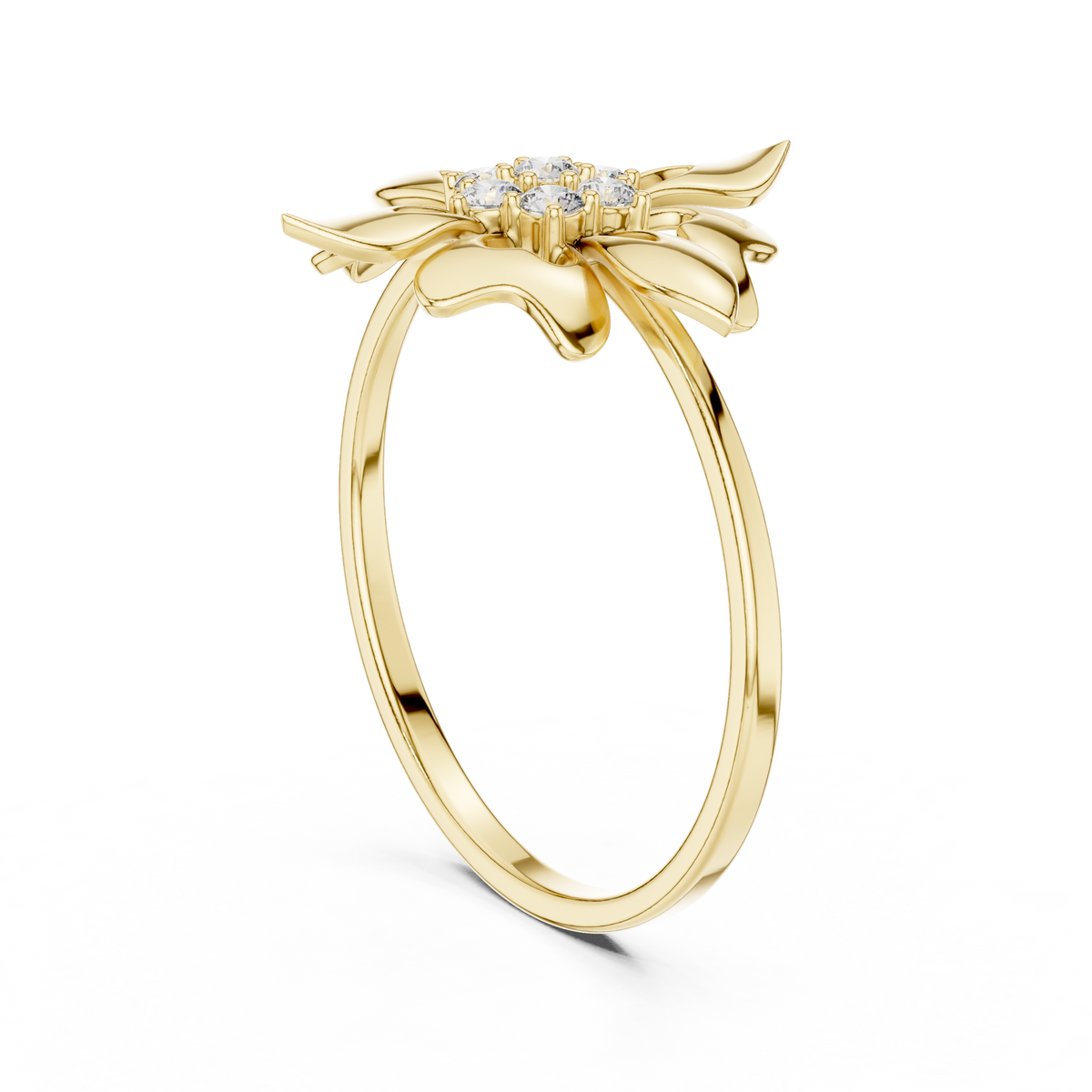 Floral Cluster Diamond Ring