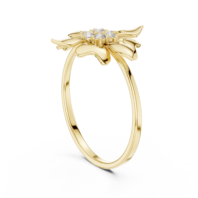Floral Cluster Diamond Ring