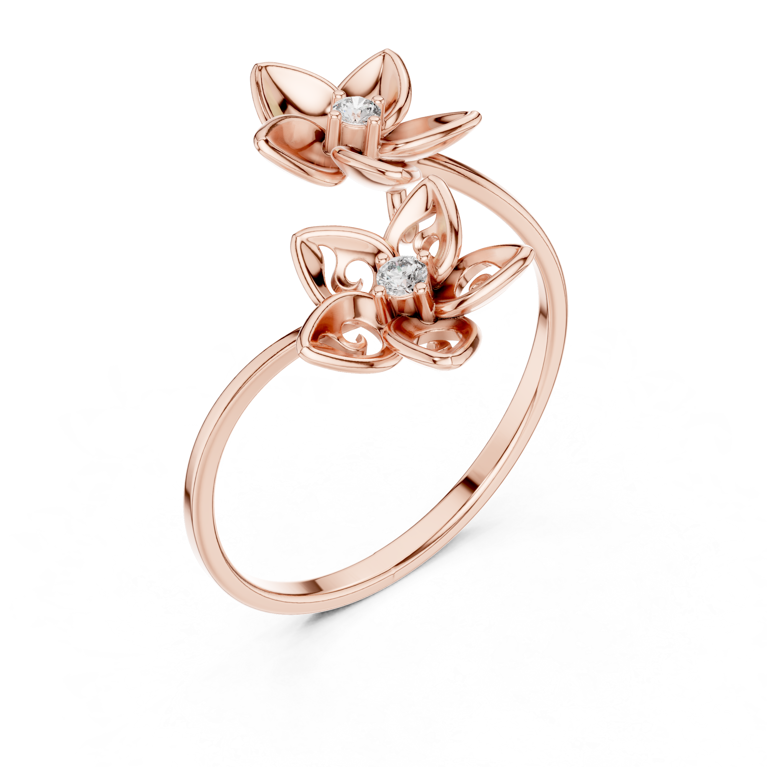 Blossom Dual-Flower Ring