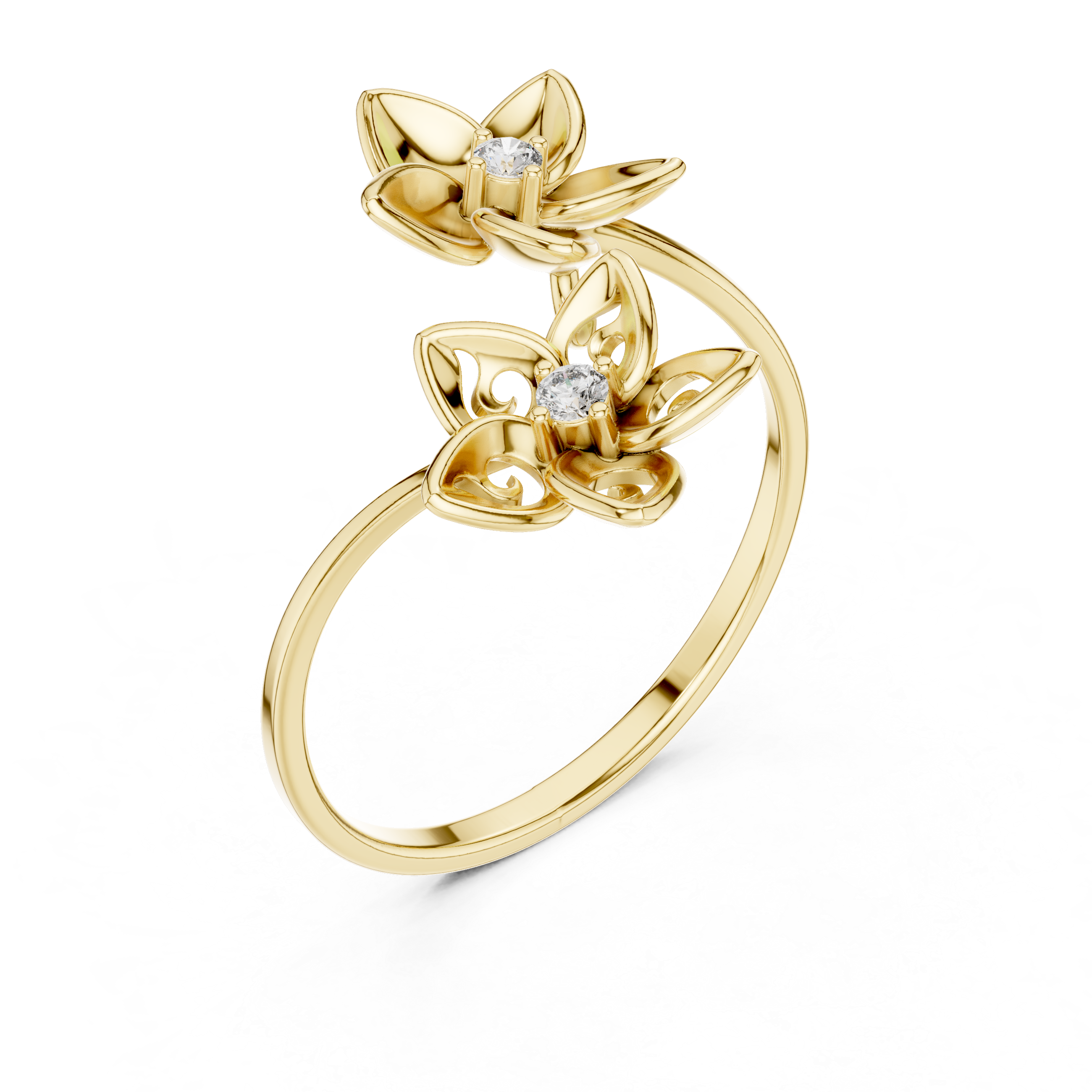Blossom Dual-Flower Ring