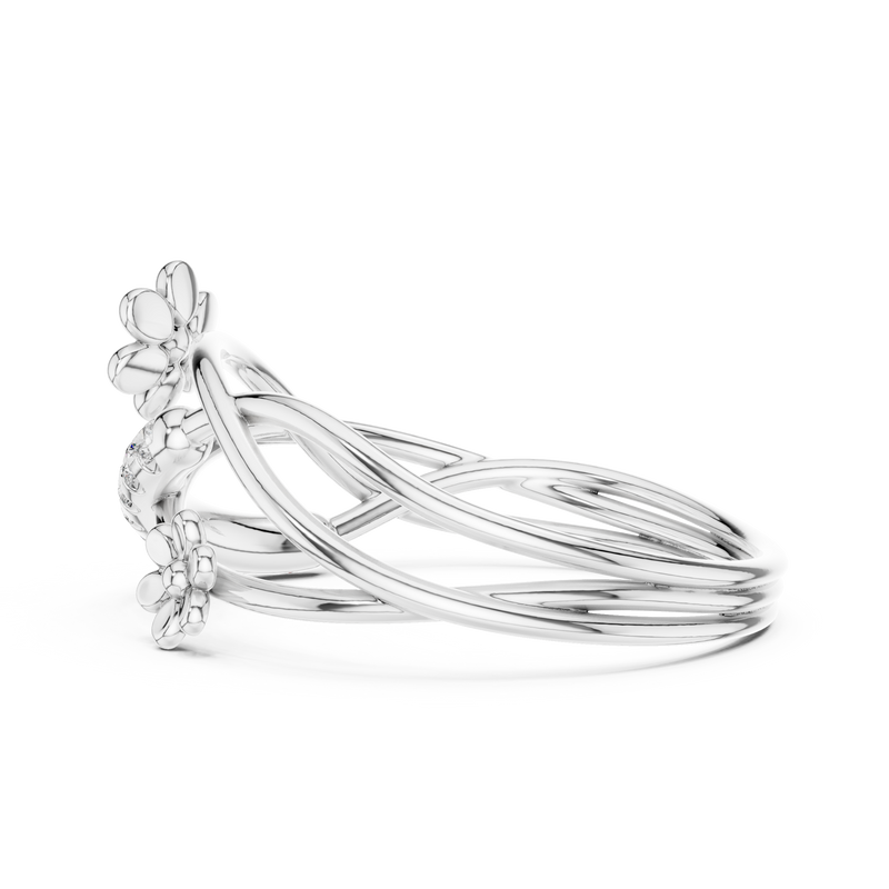 Blooming Curve Diamond Ring