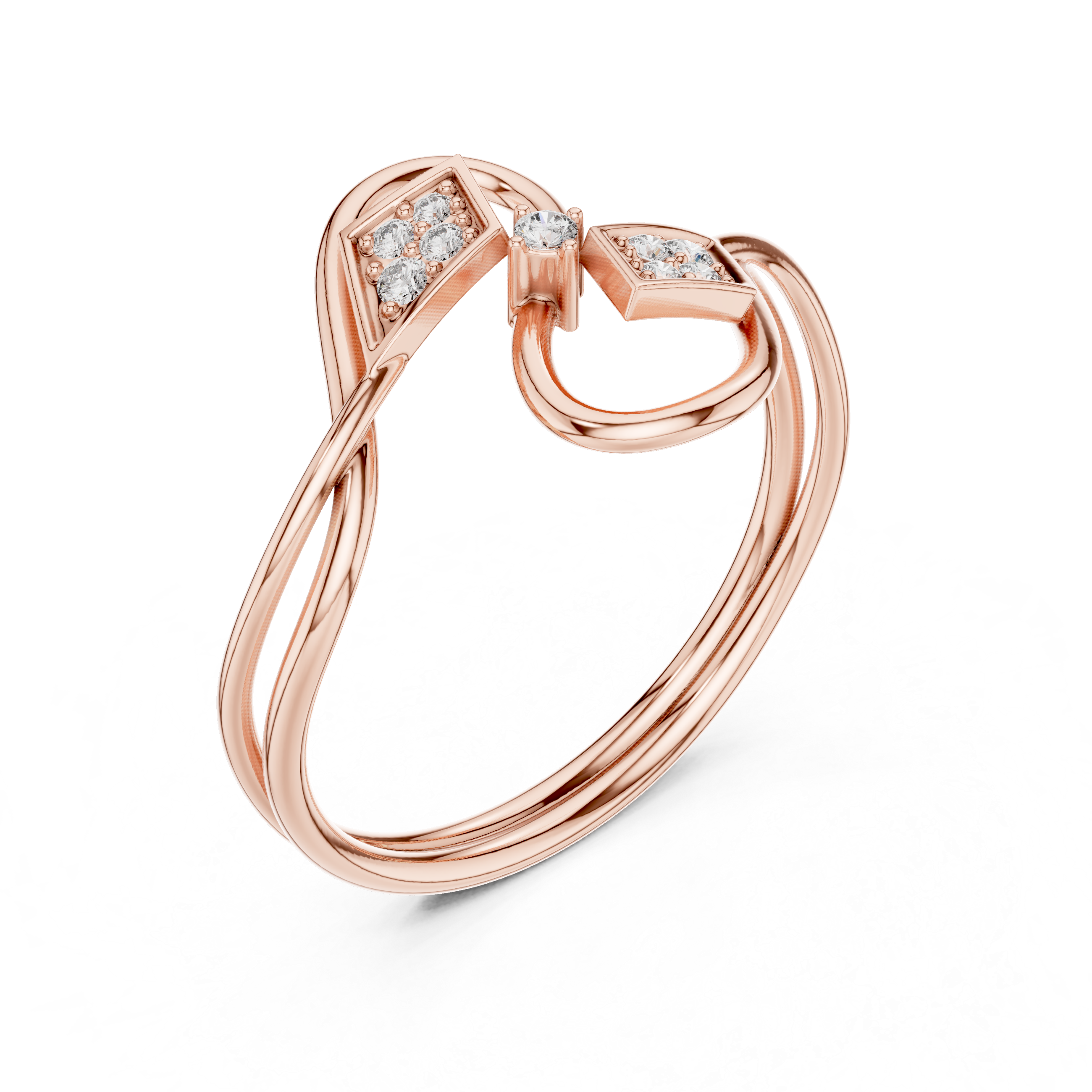 Infinity Swirl Diamond Ring