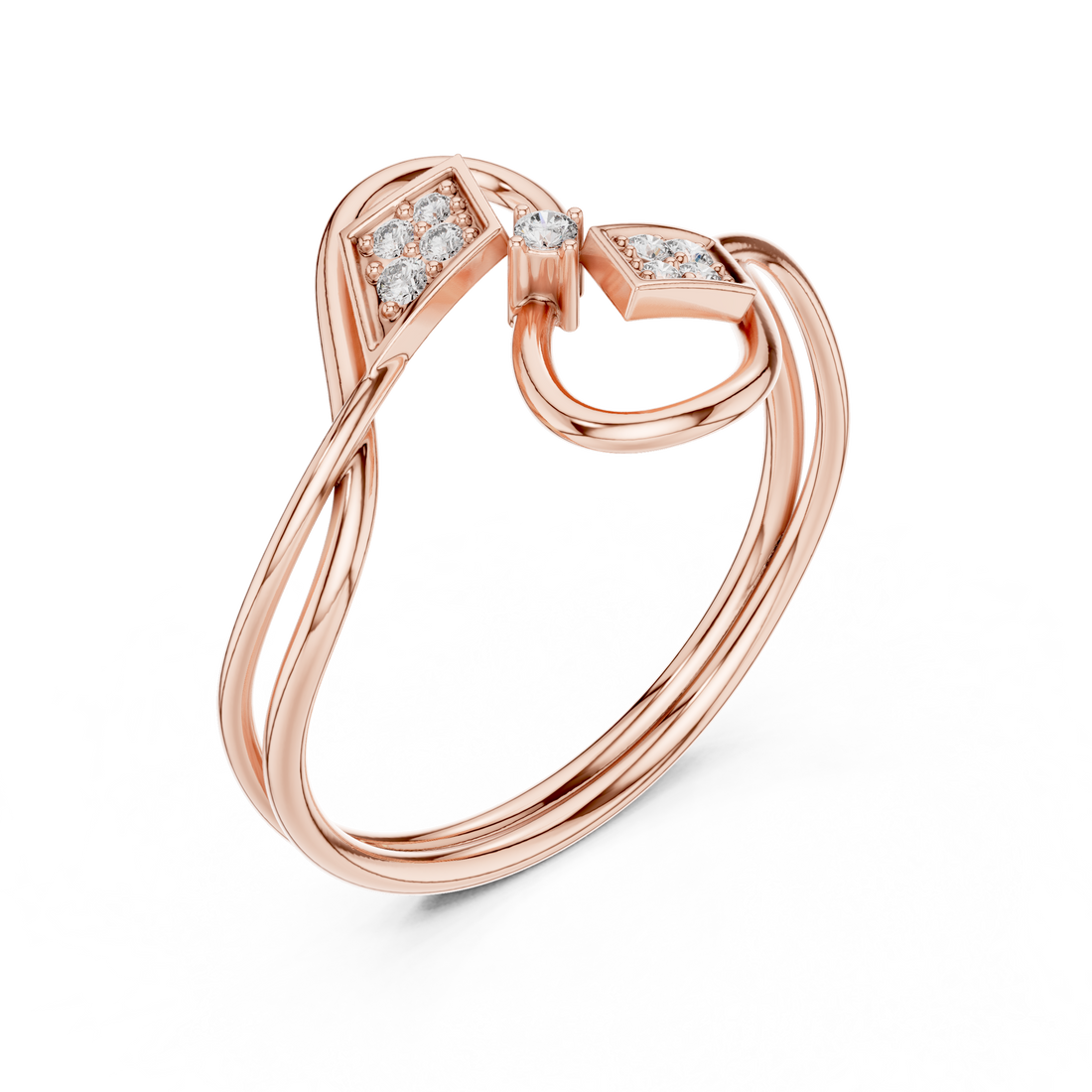 Infinity Swirl Diamond Ring