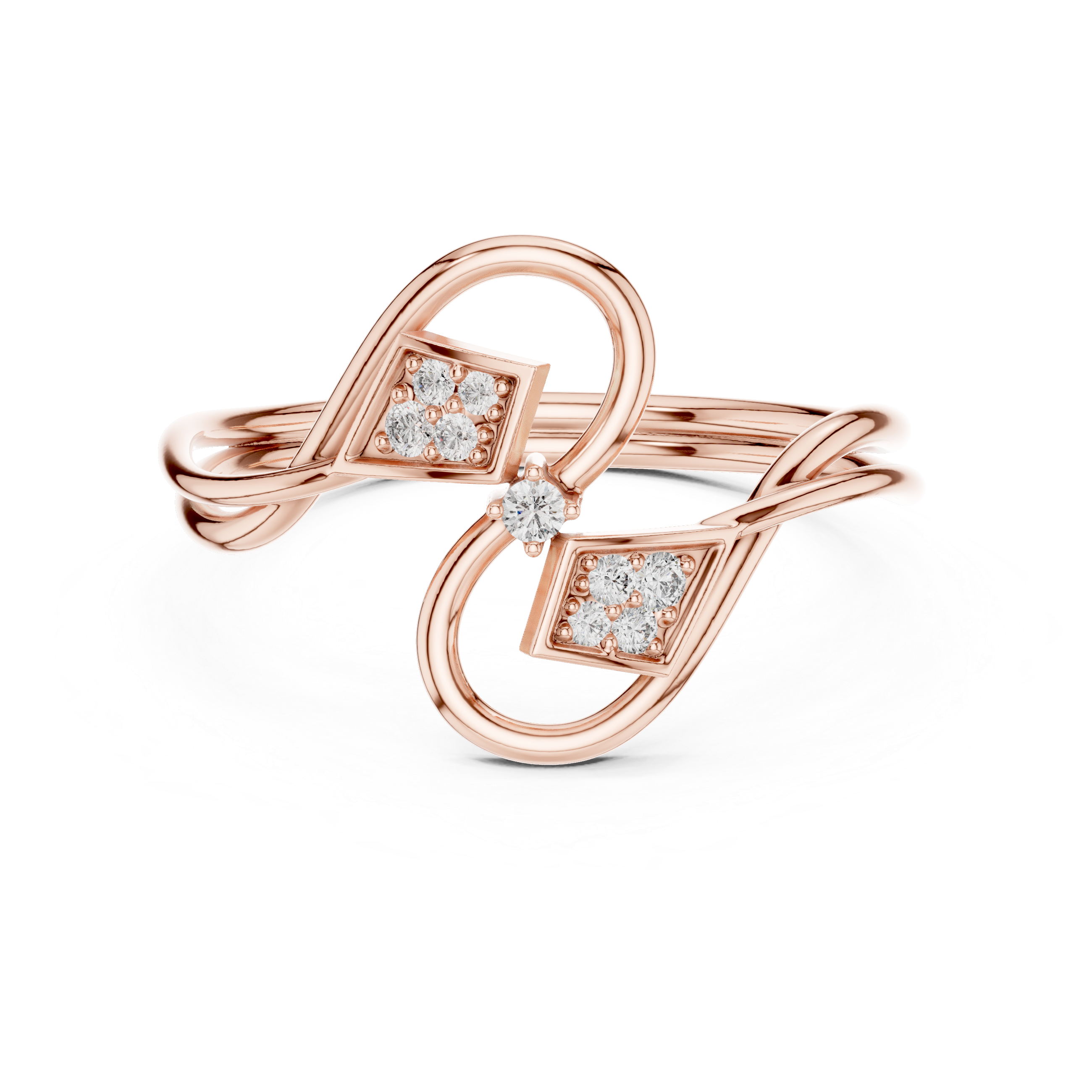 Infinity Swirl Diamond Ring