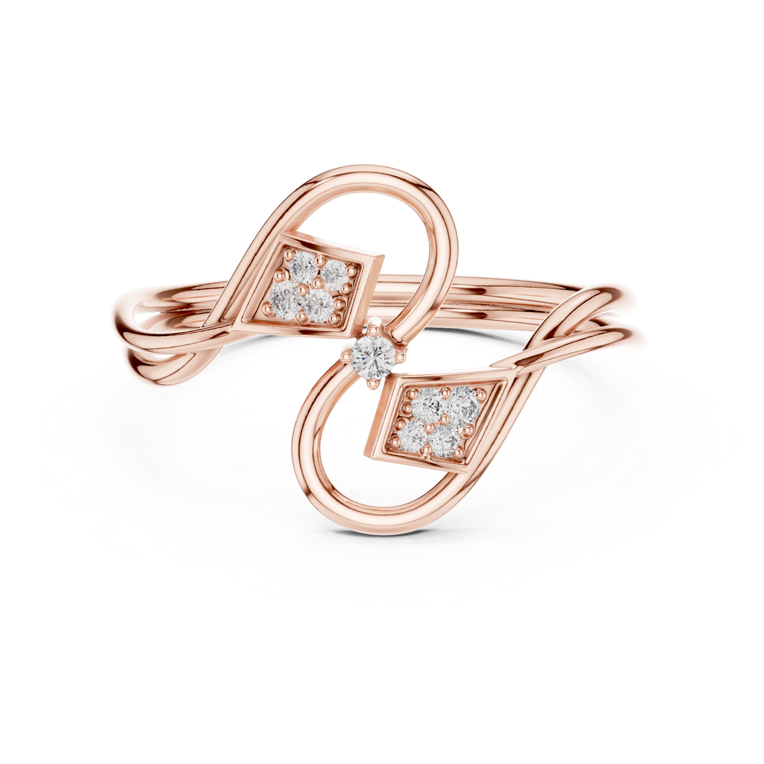 Infinity Swirl Diamond Ring