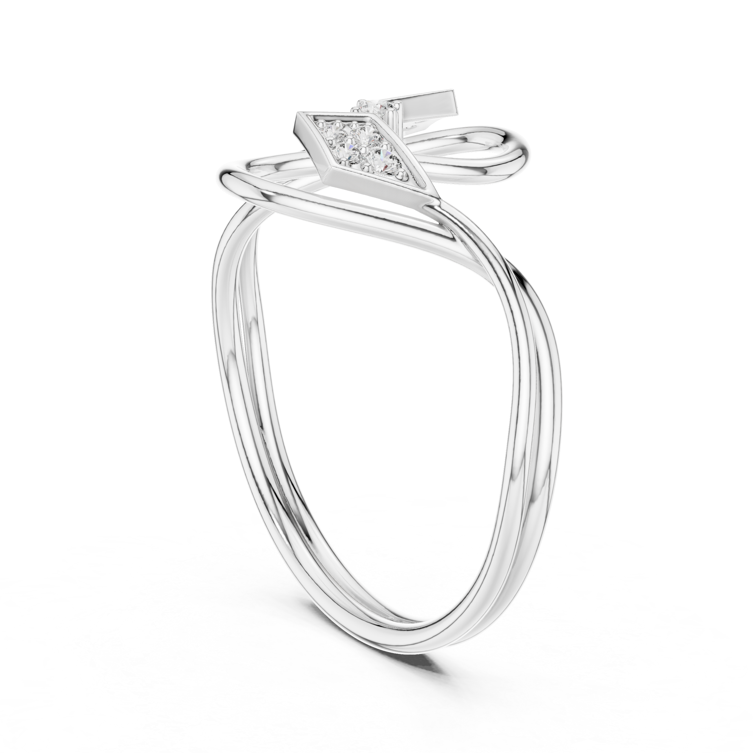 Infinity Swirl Diamond Ring