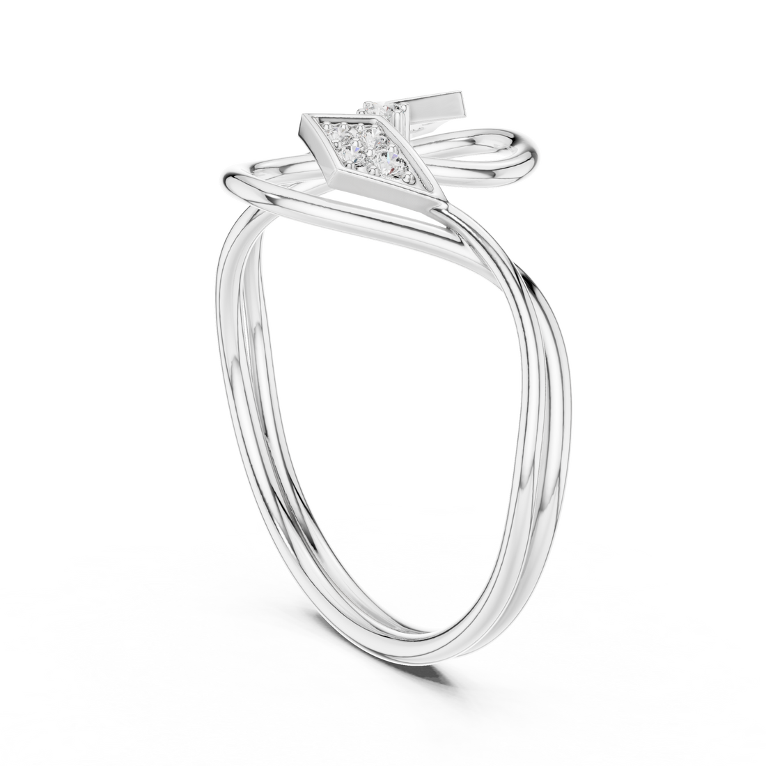 Infinity Swirl Diamond Ring
