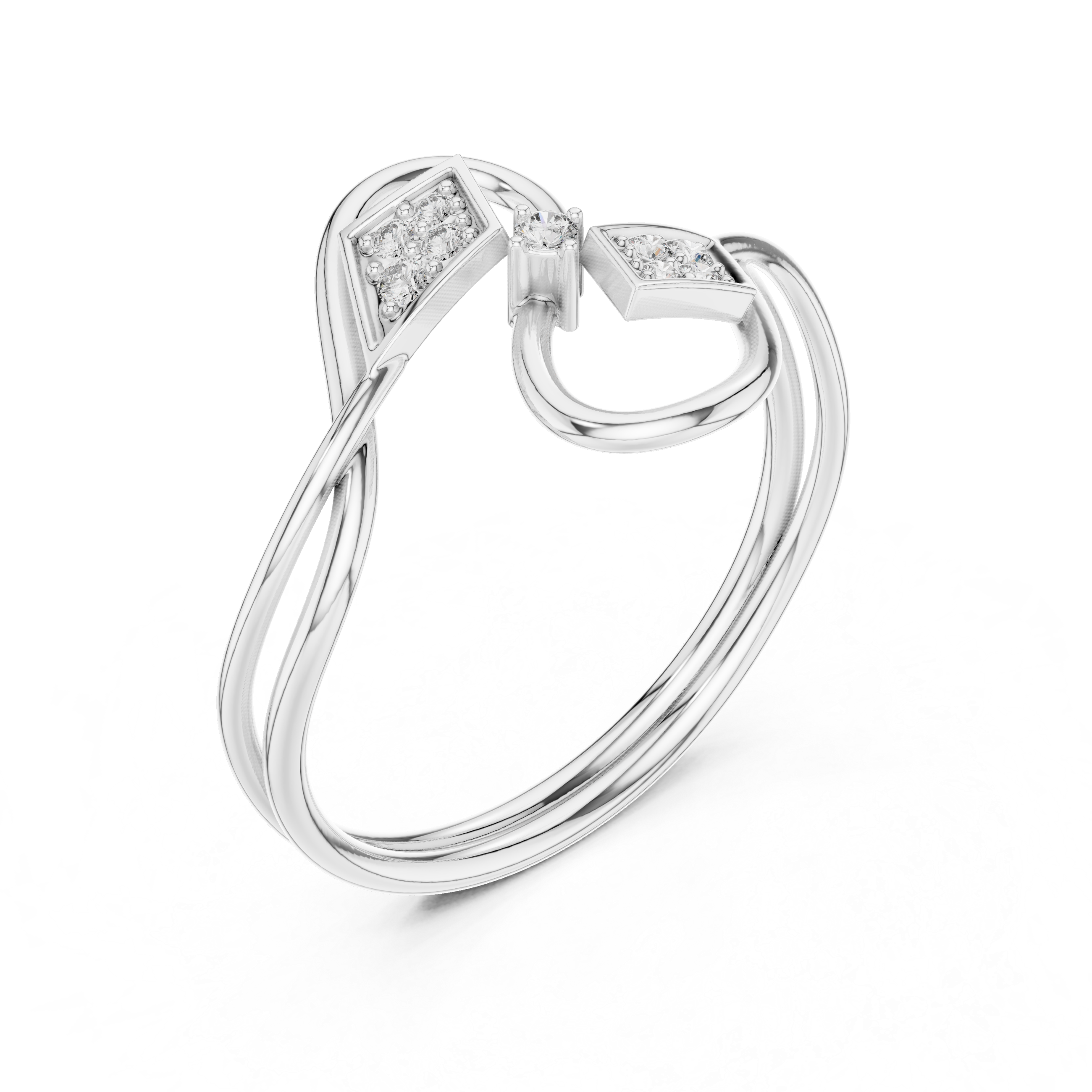 Infinity Swirl Diamond Ring