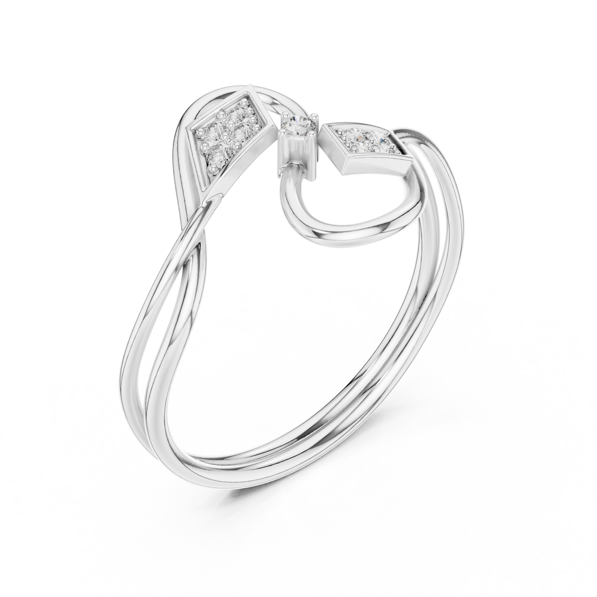 Infinity Swirl Diamond Ring