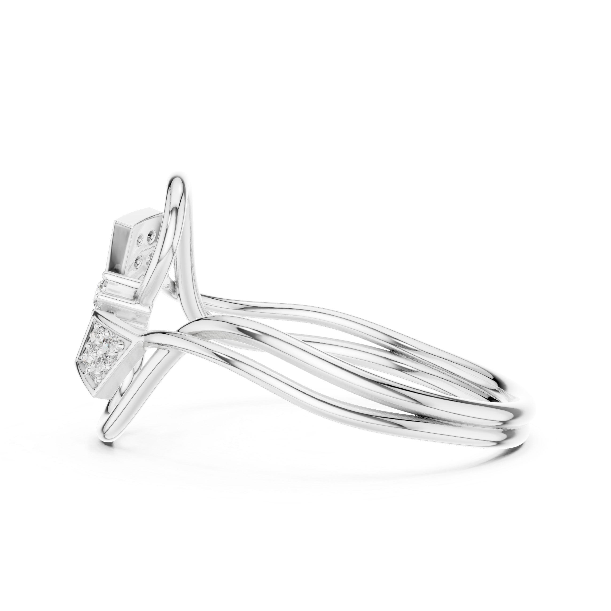 Infinity Swirl Diamond Ring