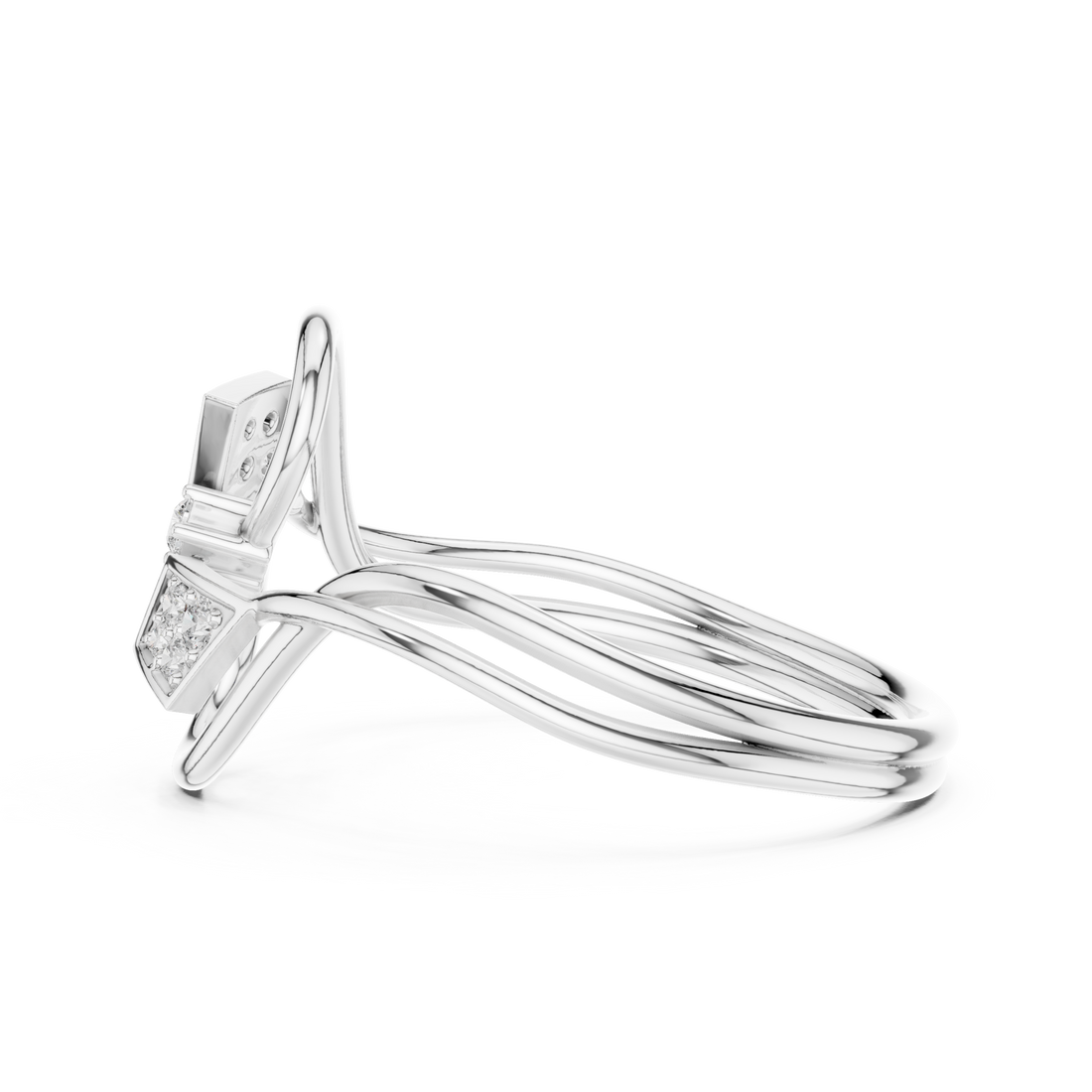 Infinity Swirl Diamond Ring