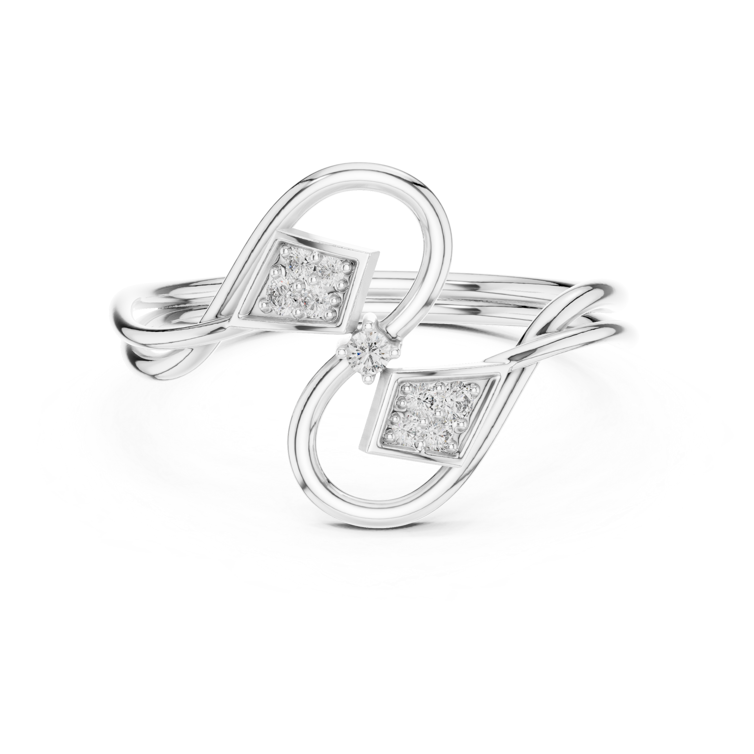 Infinity Swirl Diamond Ring