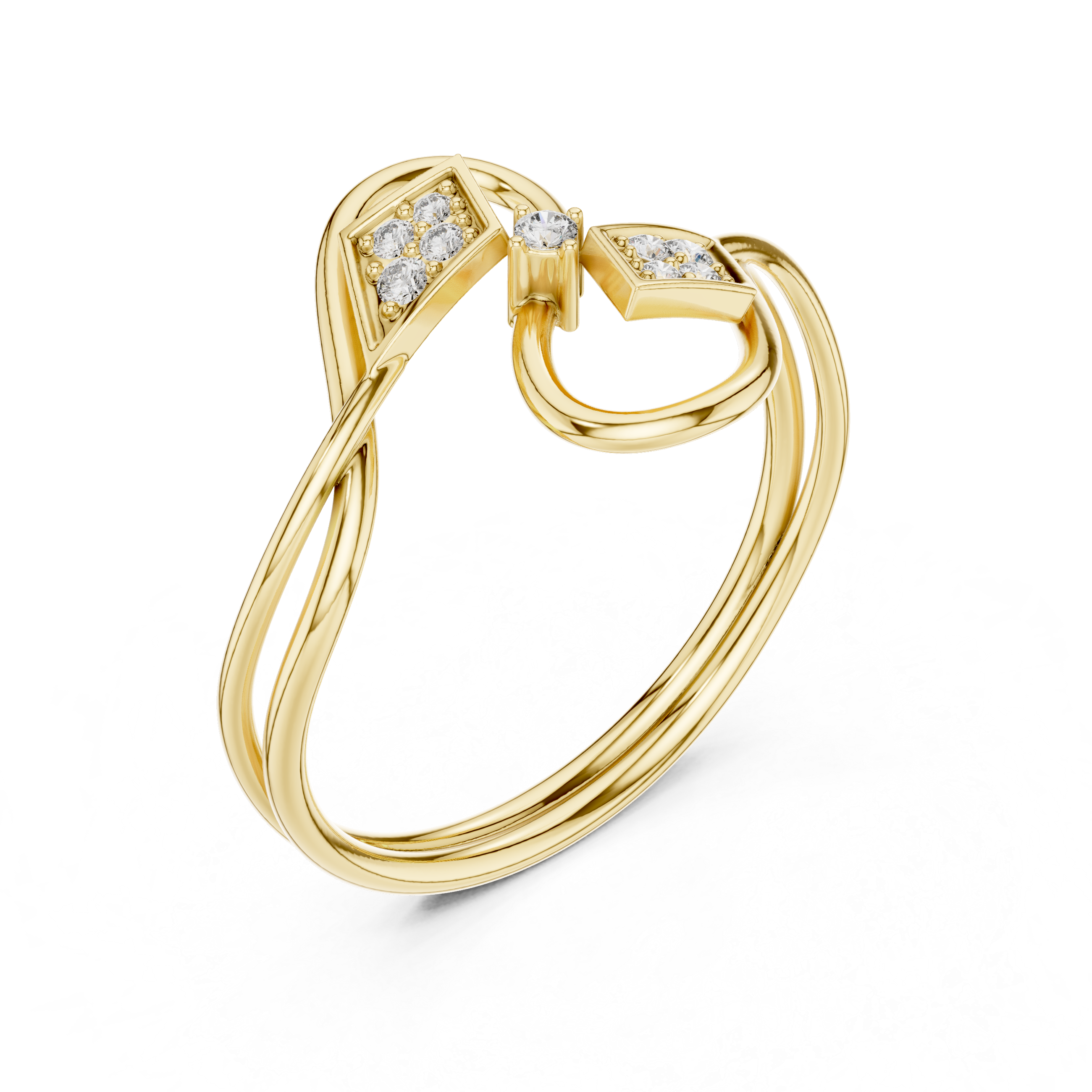 Infinity Swirl Diamond Ring