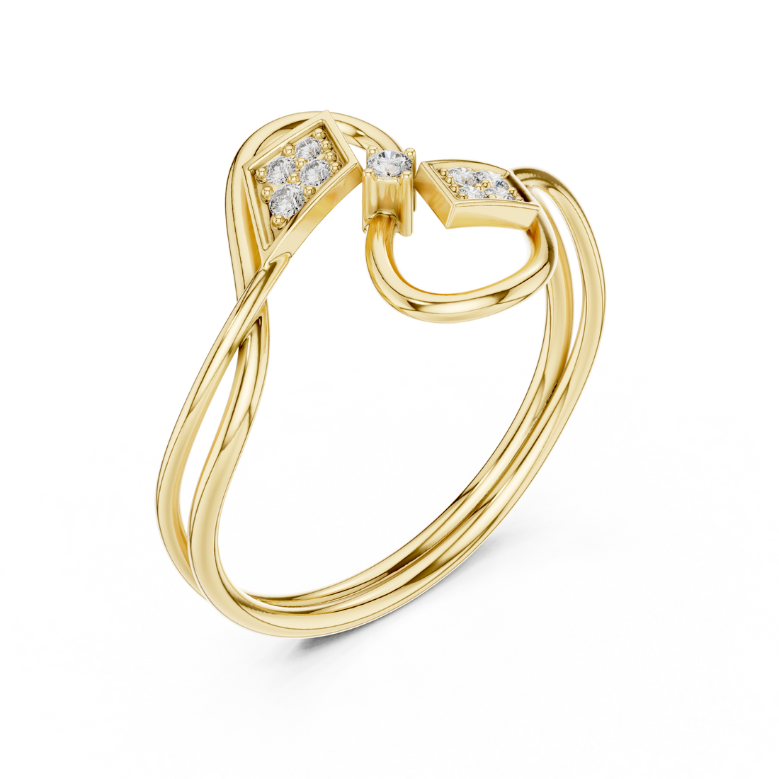 Infinity Swirl Diamond Ring