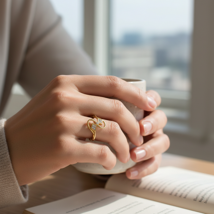 Infinity Swirl Diamond Ring
