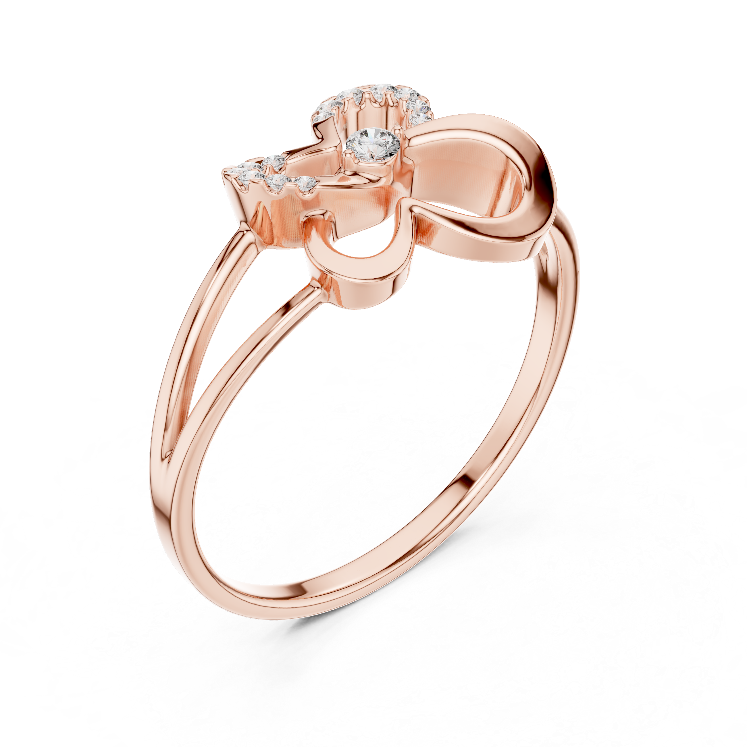 Sparkling Butterfly Diamond Ring