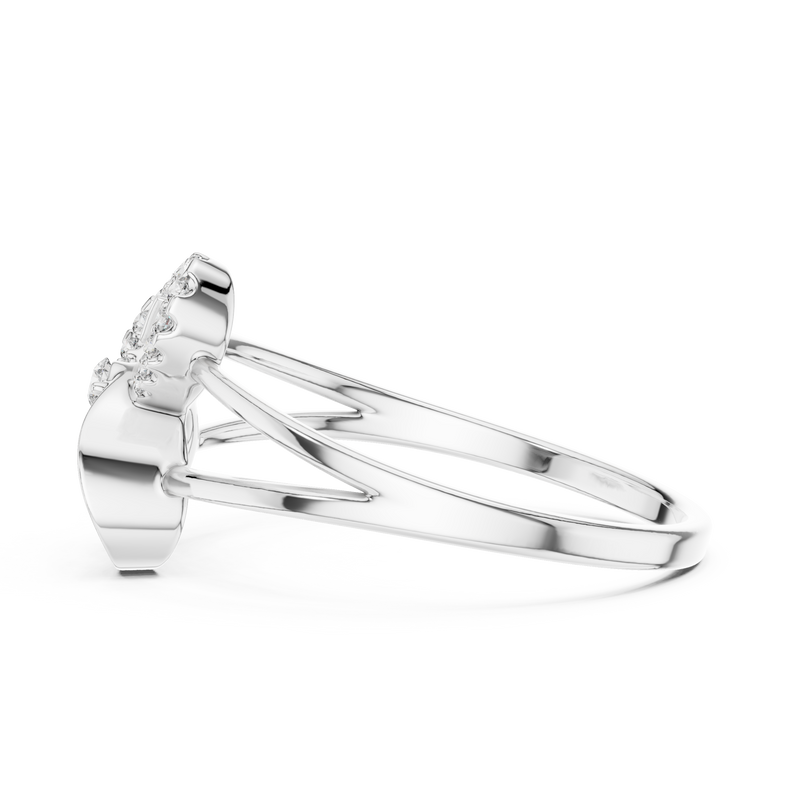 Sparkling Butterfly Diamond Ring